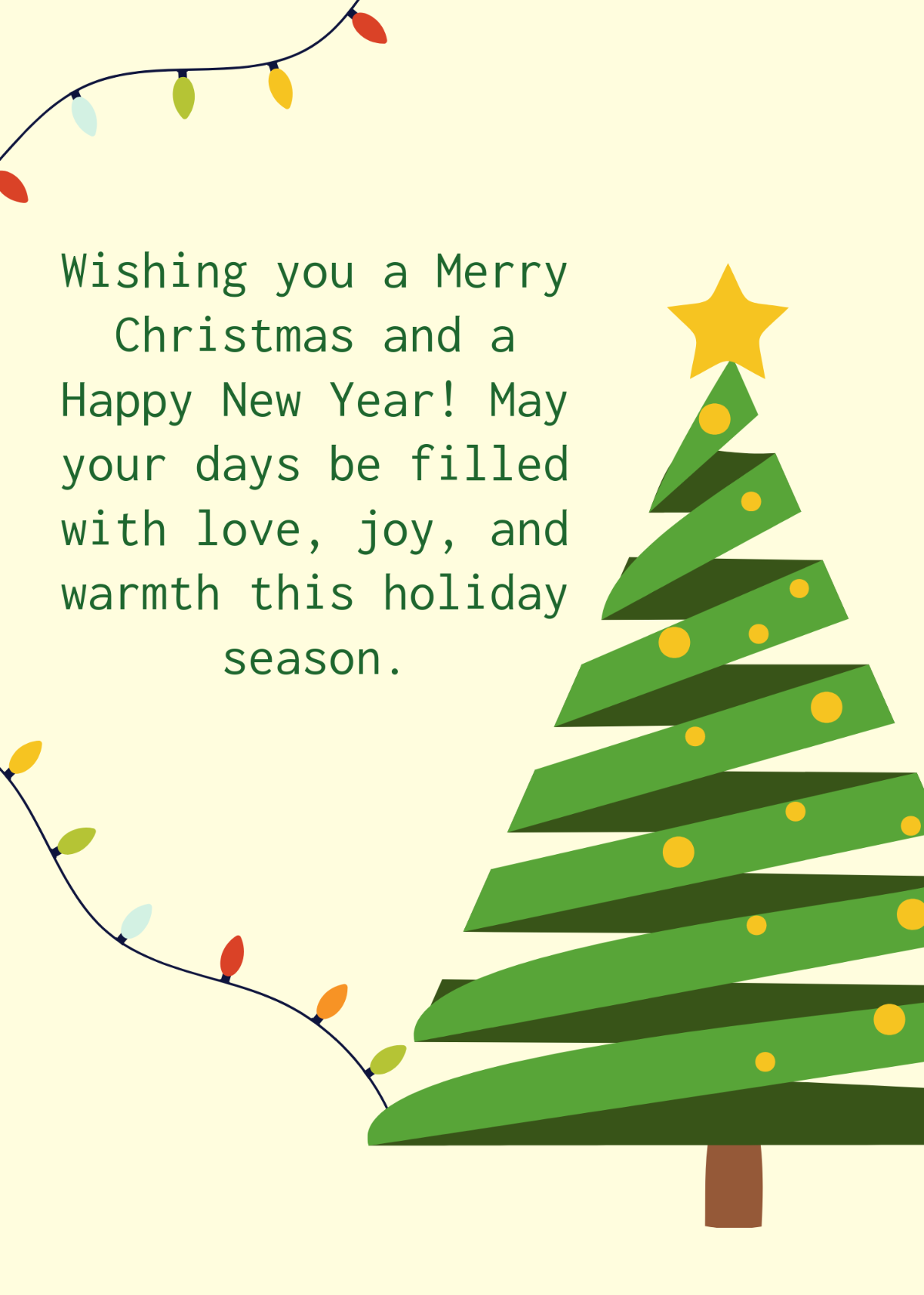 Free Printable Christmas Tree Card Template To Edit Online