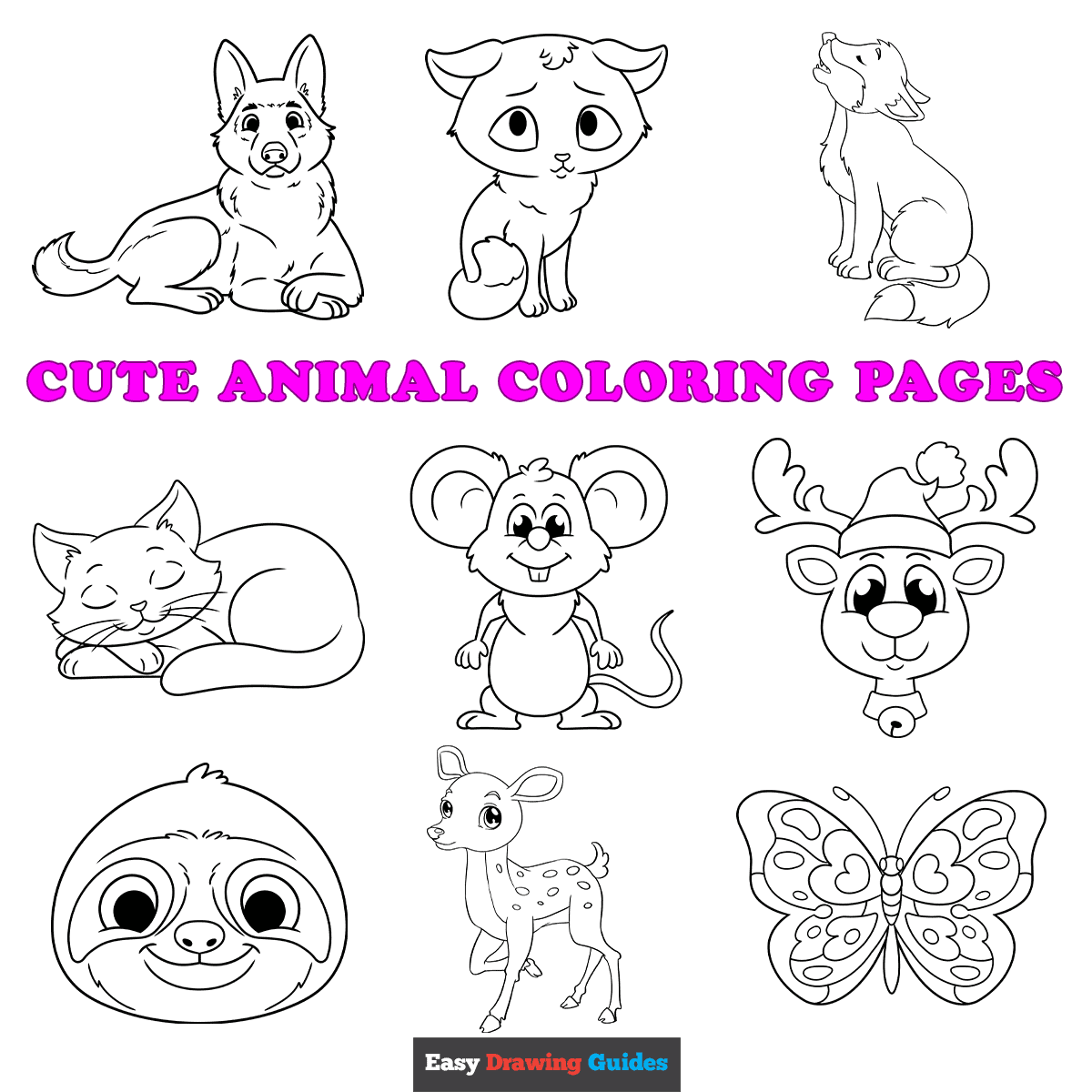 Free Printable Cute Animal Coloring Pages For Kids Free Printable Cute Animal Coloring Pages For Kids