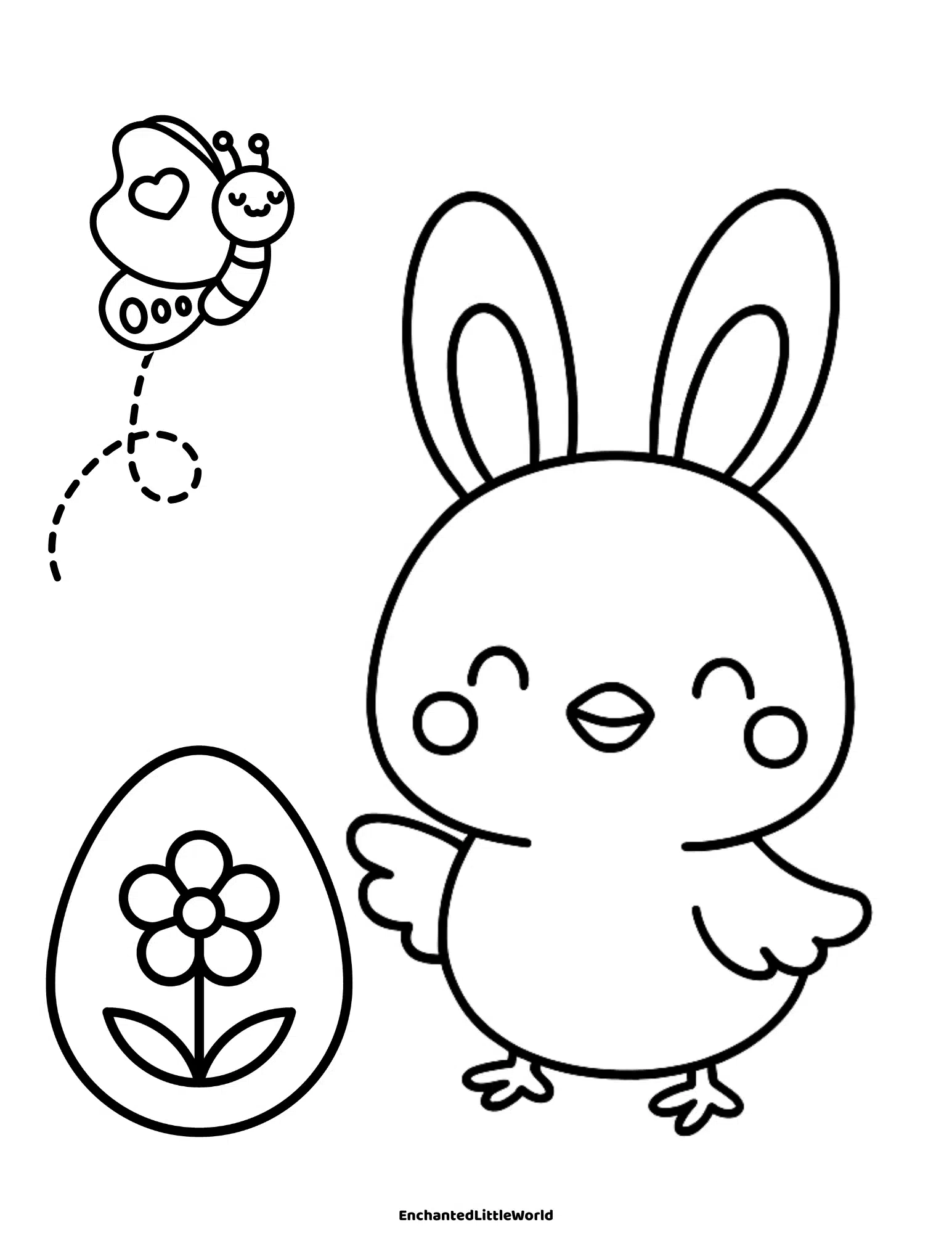 Free Printable Easter Coloring Page 5 Enchanted Little World