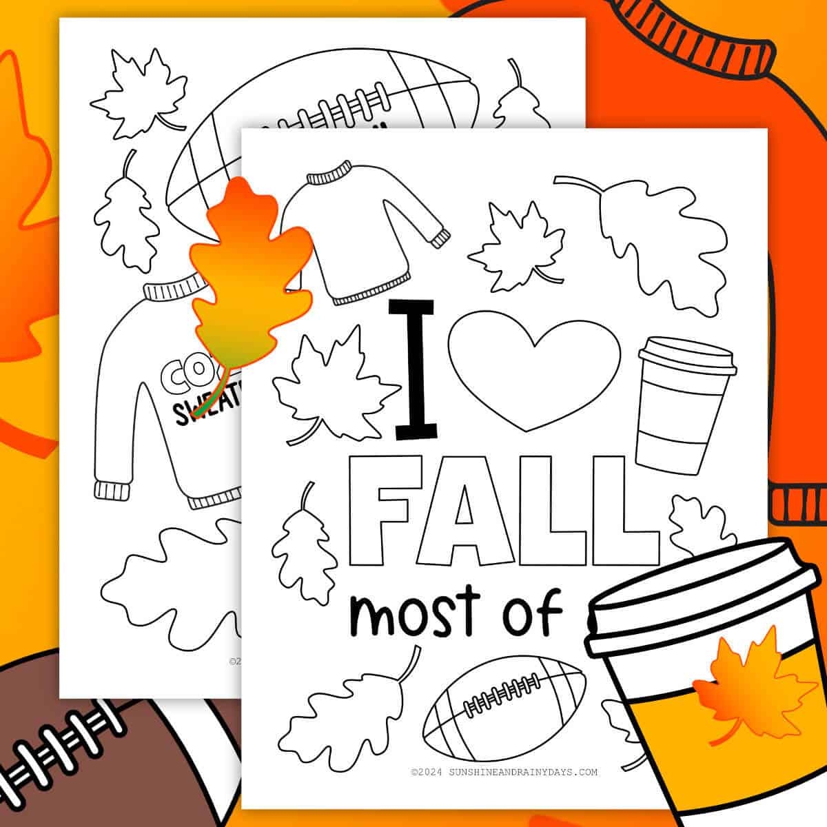 Free Printable Fall Coloring Pages Sunshine And Rainy Days