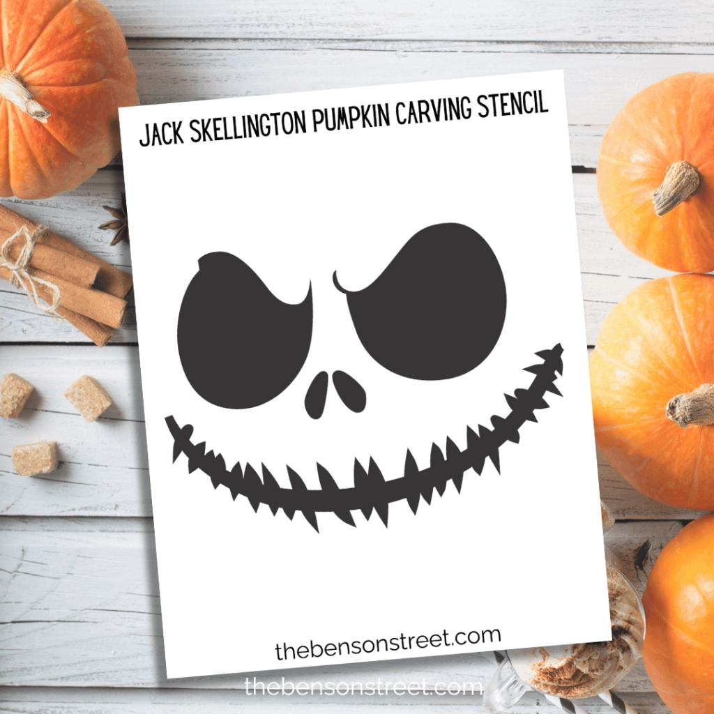 Free Printable Jack Skellington Pumpkin Stencil For Carving The Benson Street