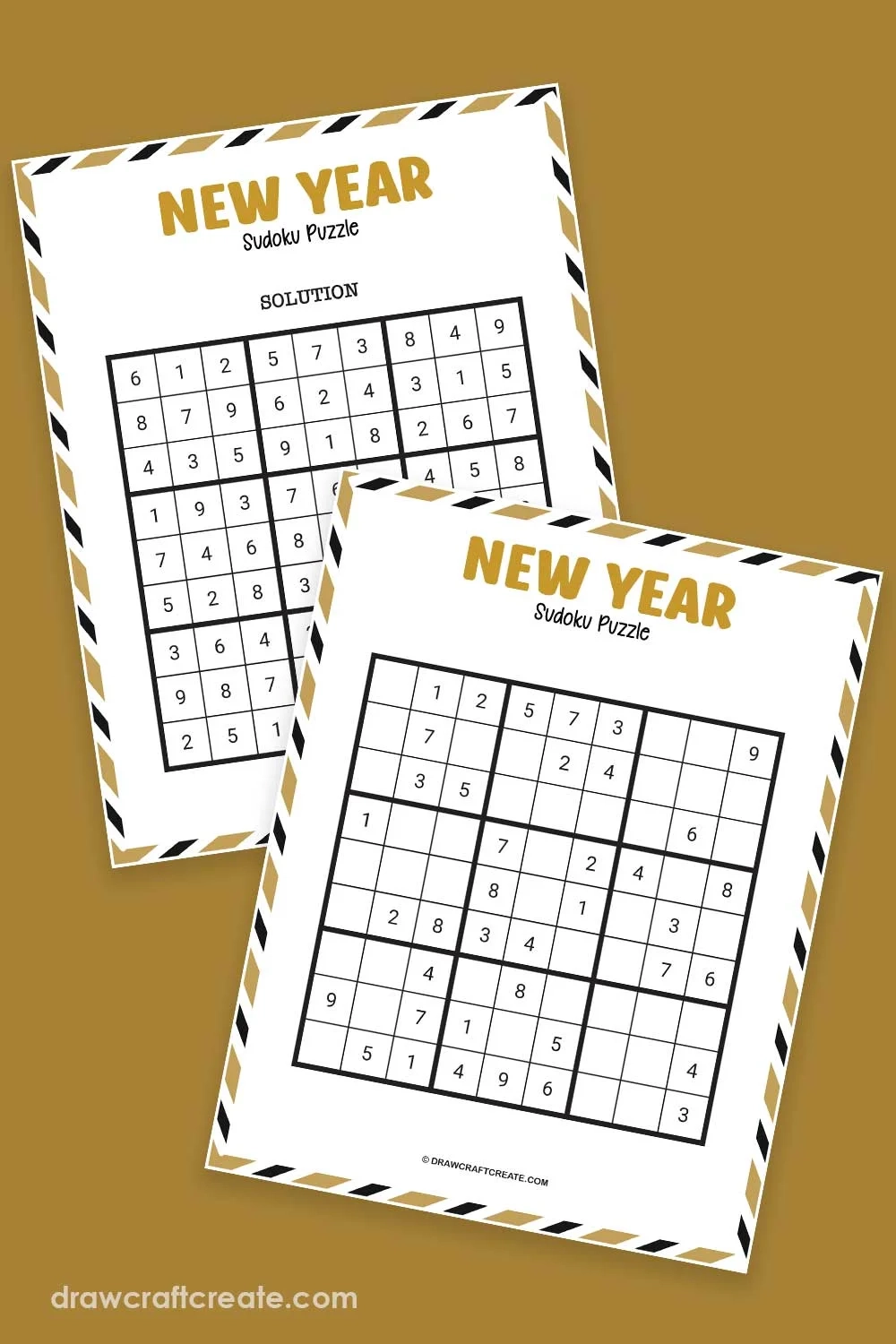 Free Printable New Year Sudoku Puzzle Draw Craft Create Free Printable New Year Sudoku Puzzle Draw Craft Create