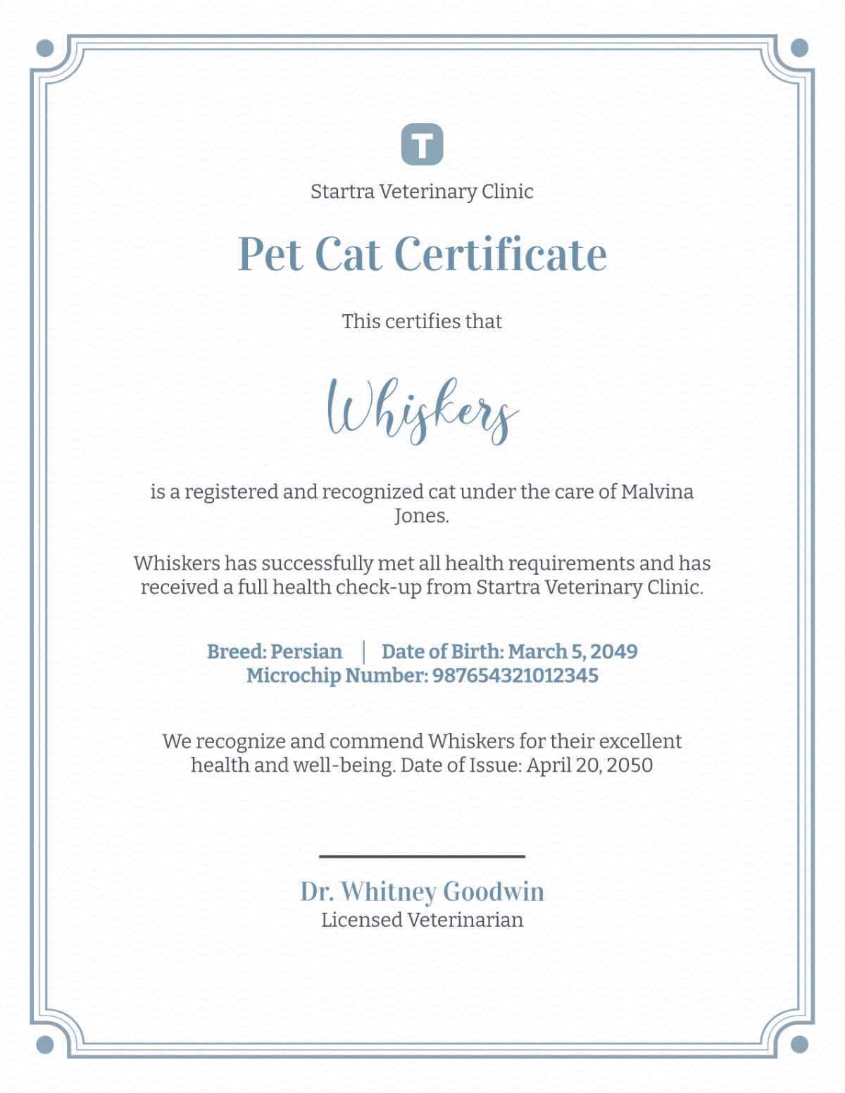 Free Printable Pet Certificate Templates To Customize Online