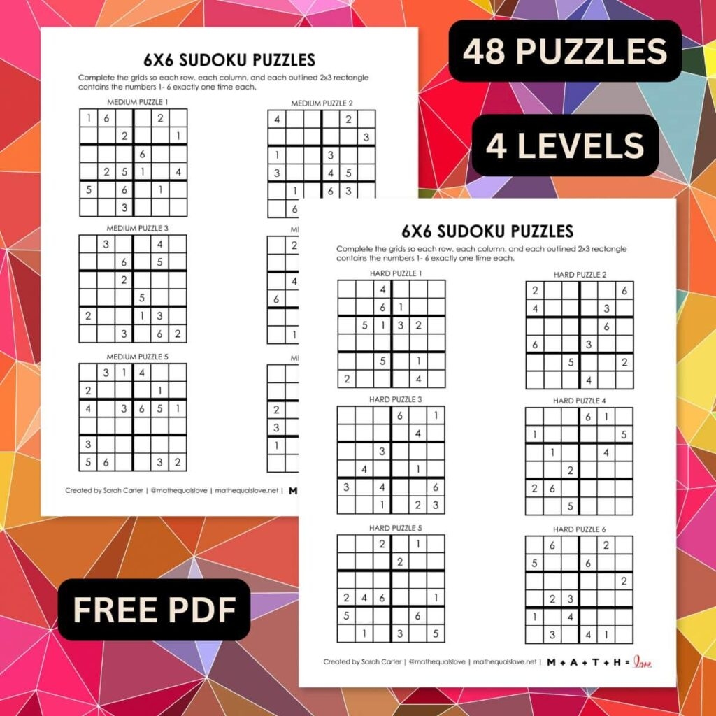 Free Printable Sudoku Puzzles PDF Downloads Free Printable Sudoku Puzzles PDF Downloads