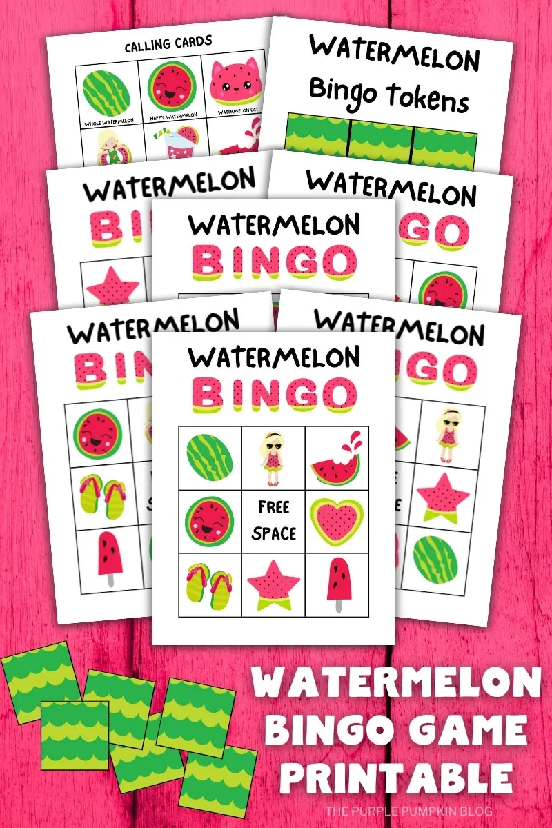 Free Printable Watermelon Bingo Cards For Summertime Bingo Games Free Printable Watermelon Bingo Cards For Summertime Bingo Games