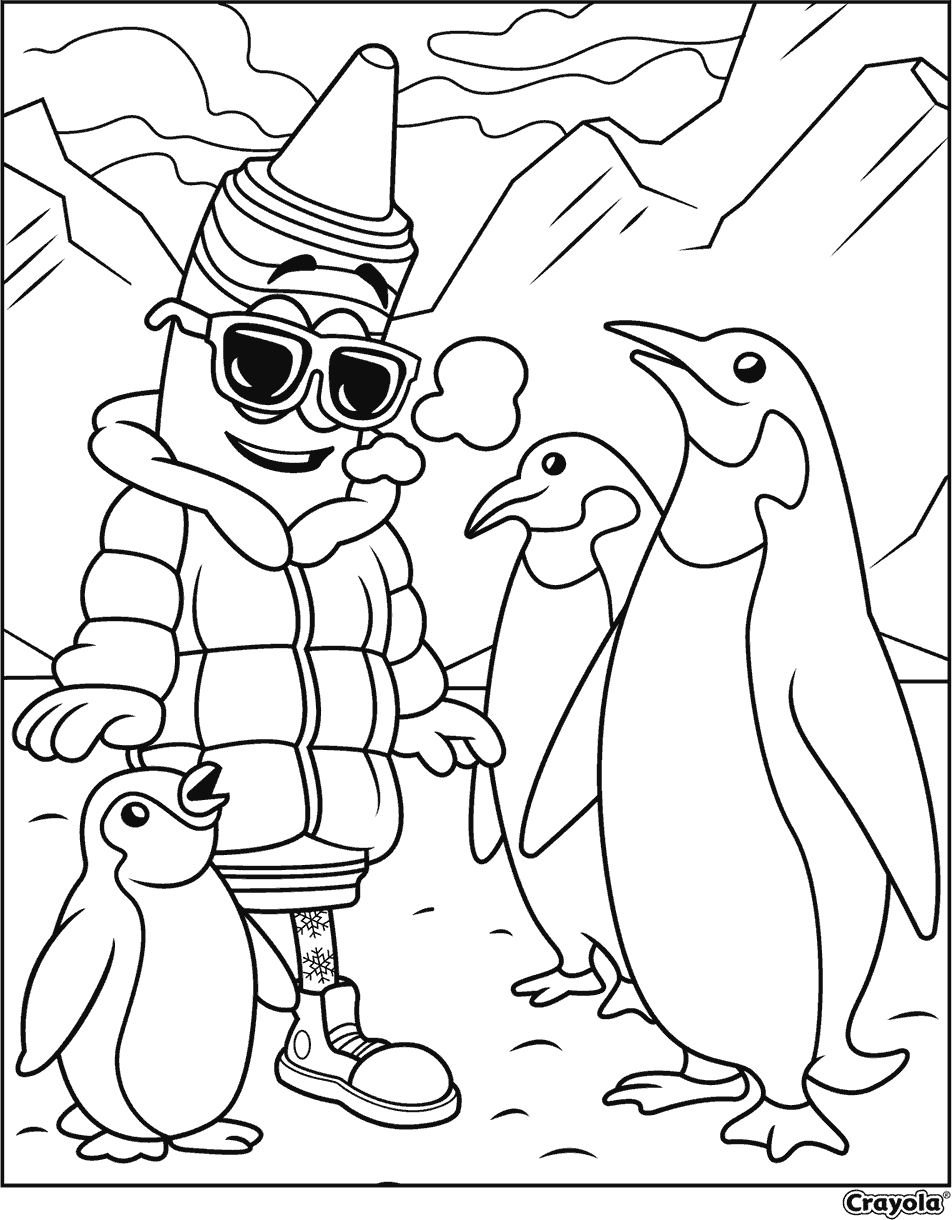 Free Printable Winter Kids Coloring Pages Sheets