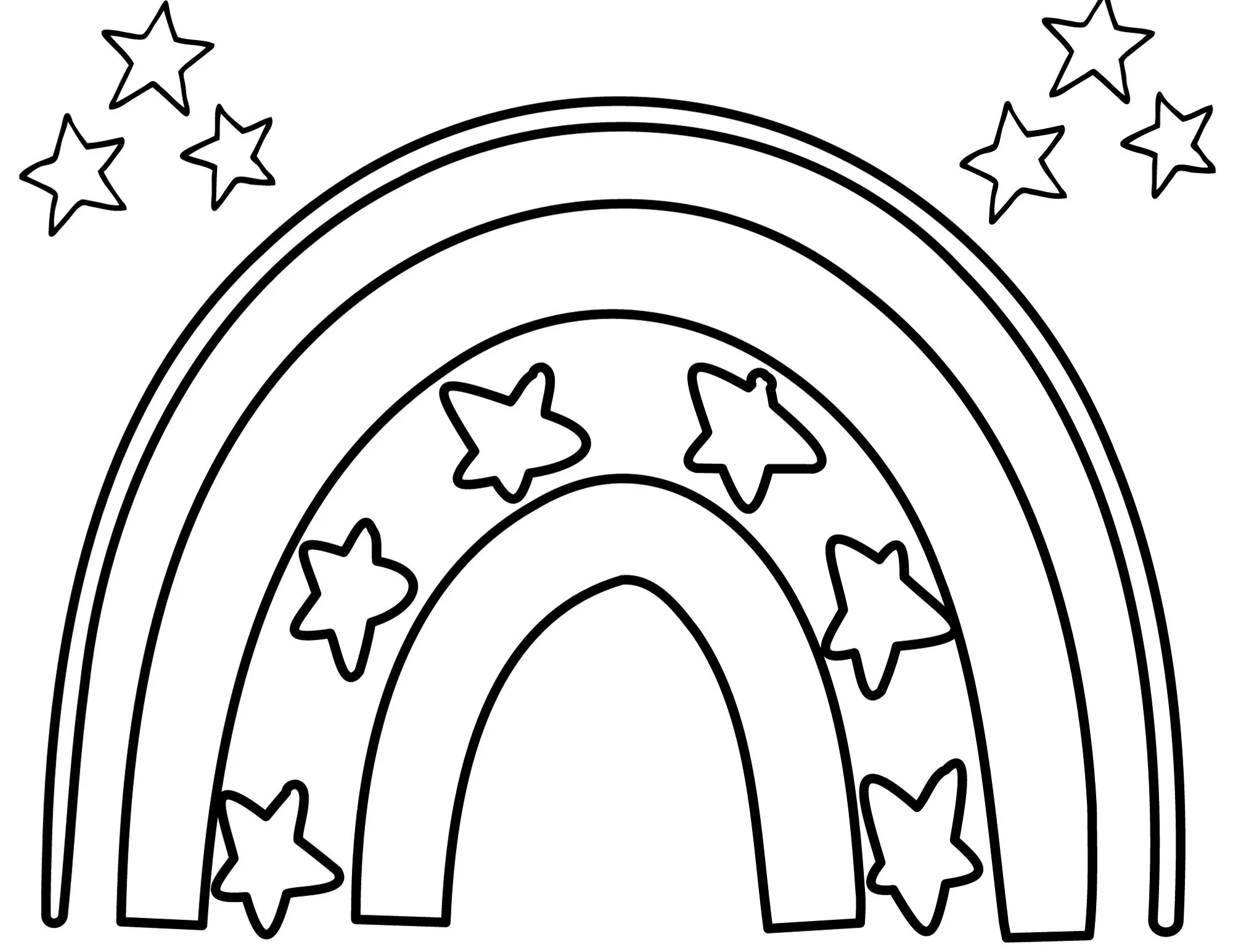 Free Rainbow Coloring Pages To Print Crafty Morning