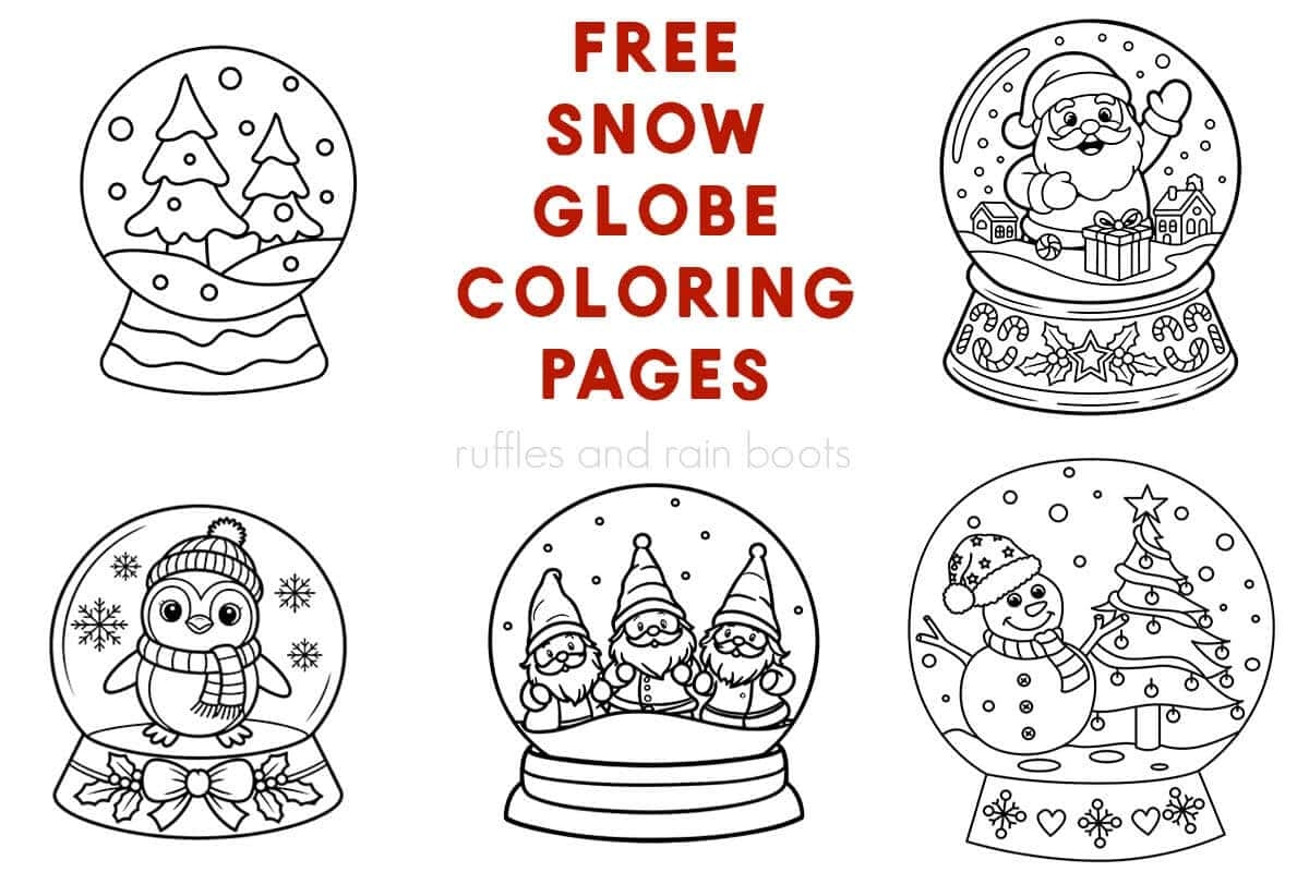 Free Snow Globe Coloring Pages