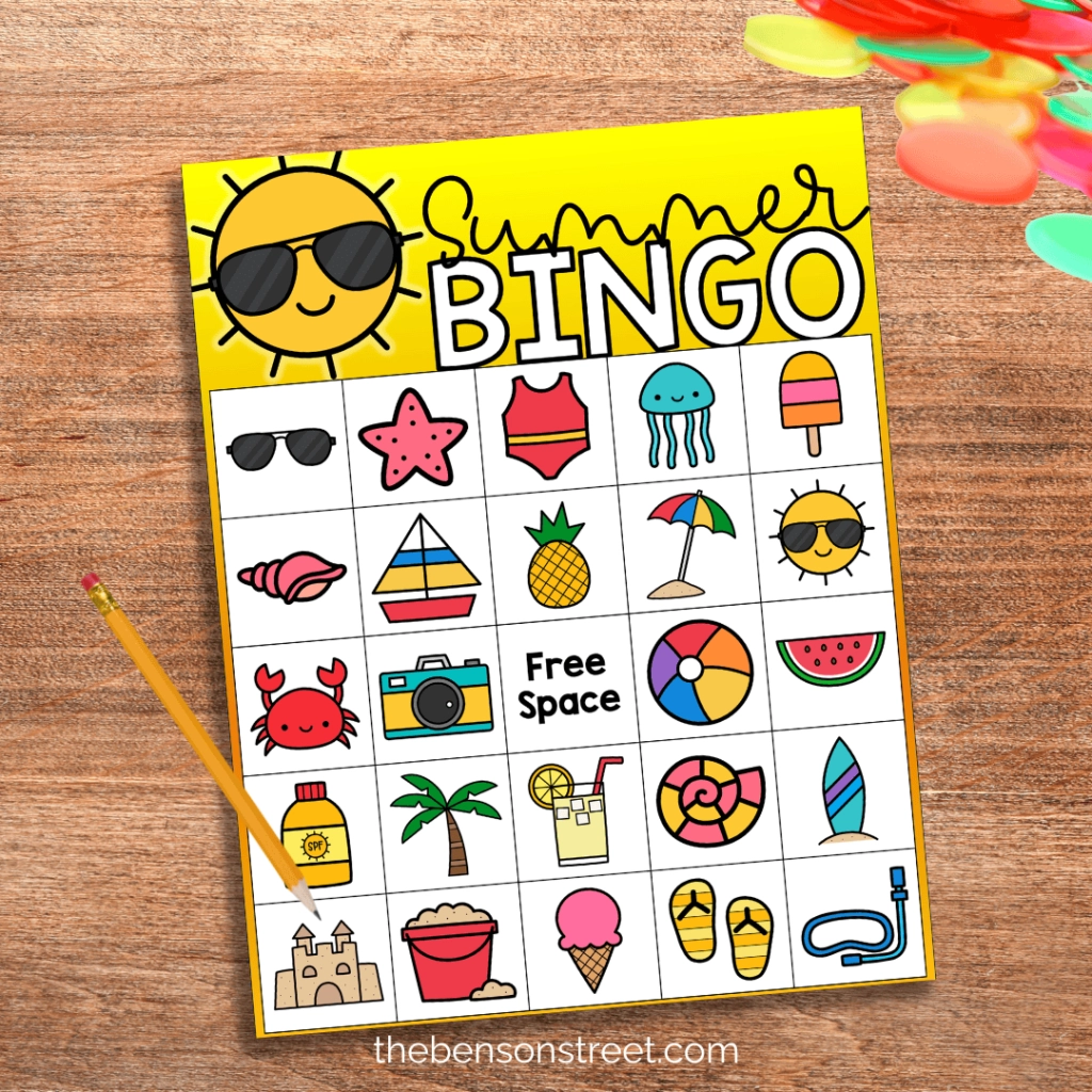 Free Summer Bingo Printable Game Cards For Kids The Benson Street Free Summer Bingo Printable Game Cards For Kids The Benson Street