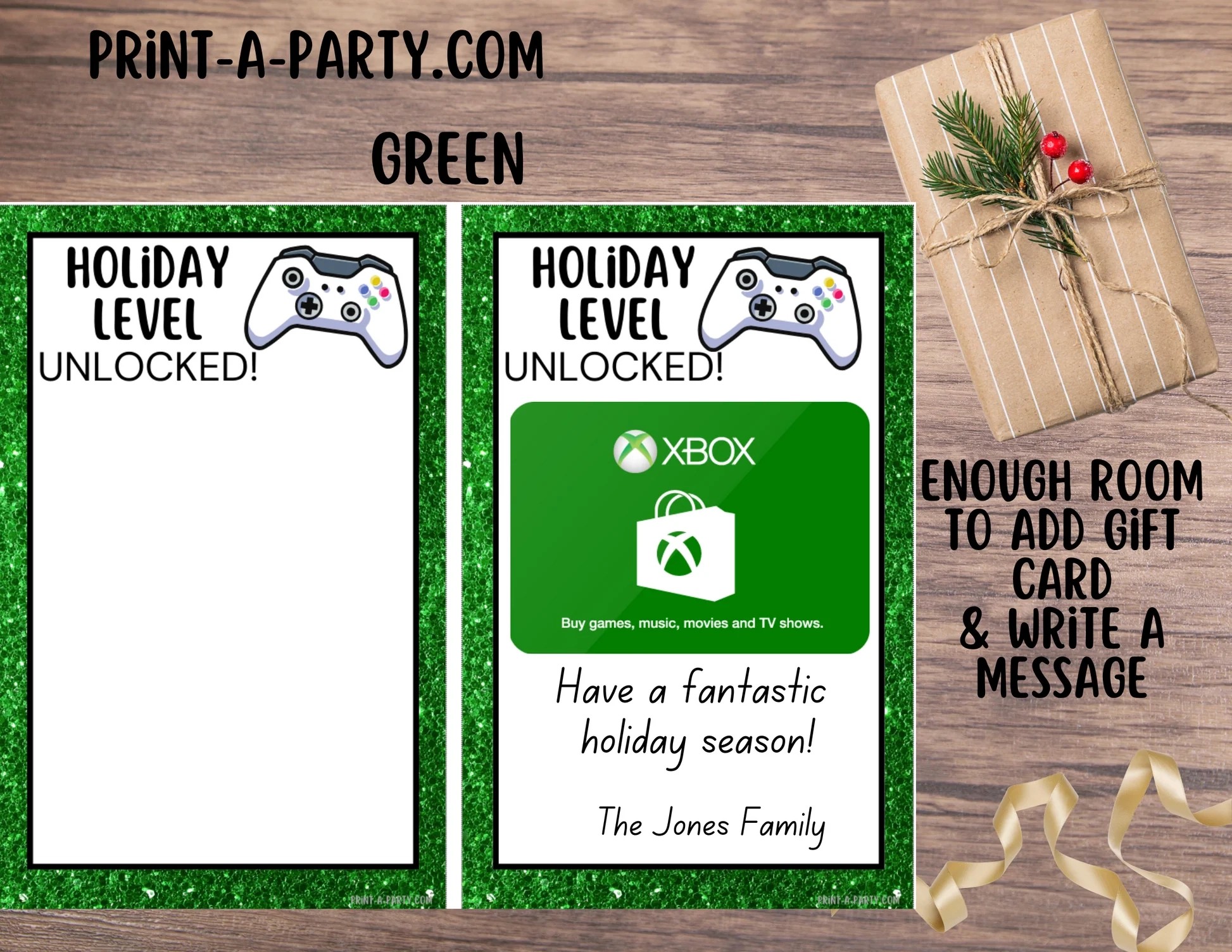 GIFT CARD Gamer Gift Card Holder Printables Video Game App Store G PrintAParty