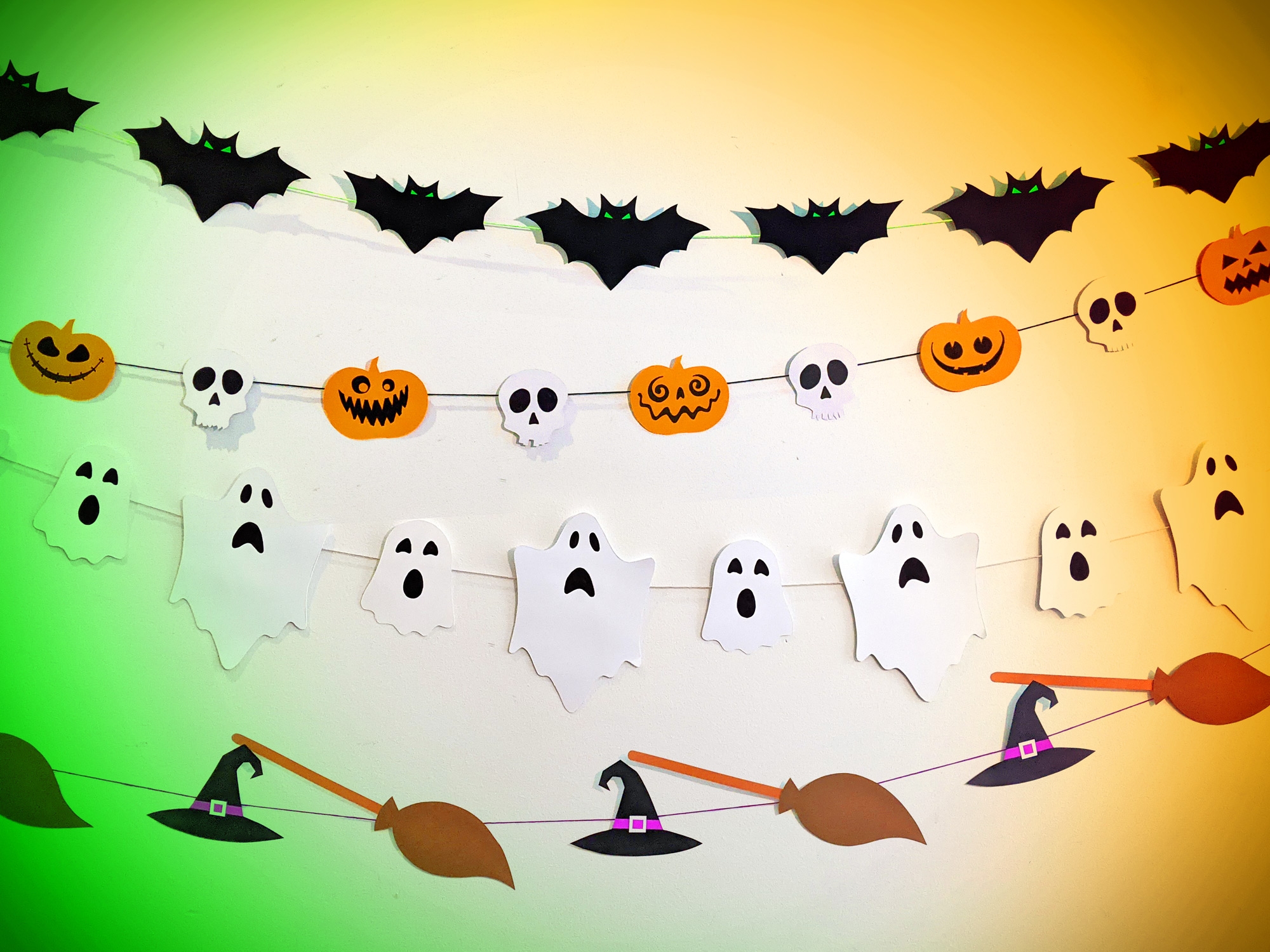 Halloween Bunting Printable DIY Decorations Tinker Cara