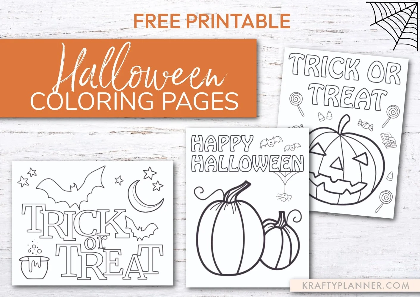 Halloween Coloring Pages Free Printable Krafty Planner