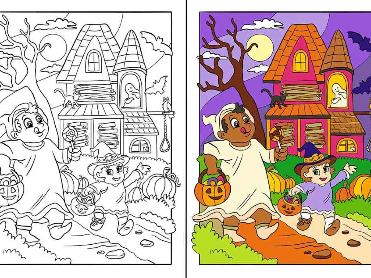 Halloween Coloring Pages Free Printable Worksheets Images