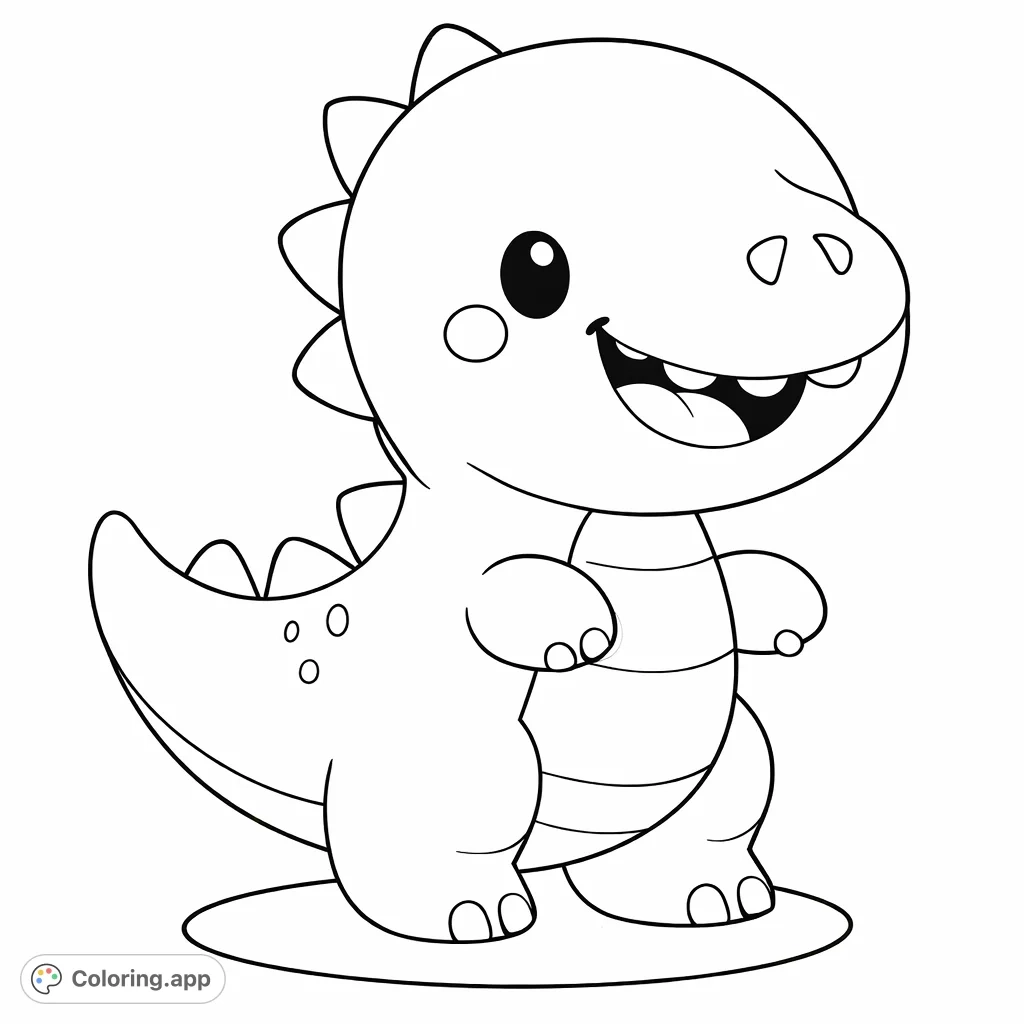 Happy Baby Dinosaur Coloring app