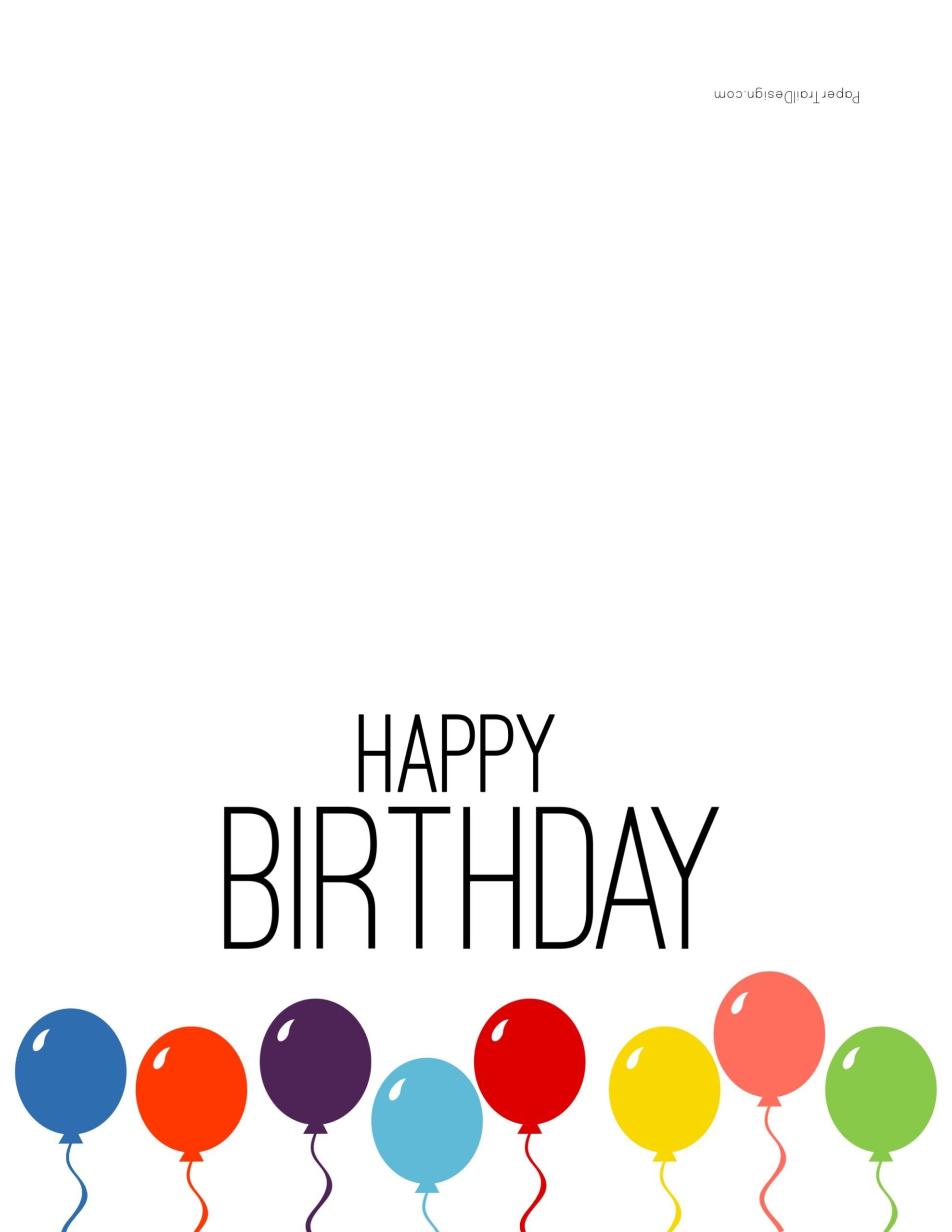 Happy Birthday Card Printables Paper Trail Design