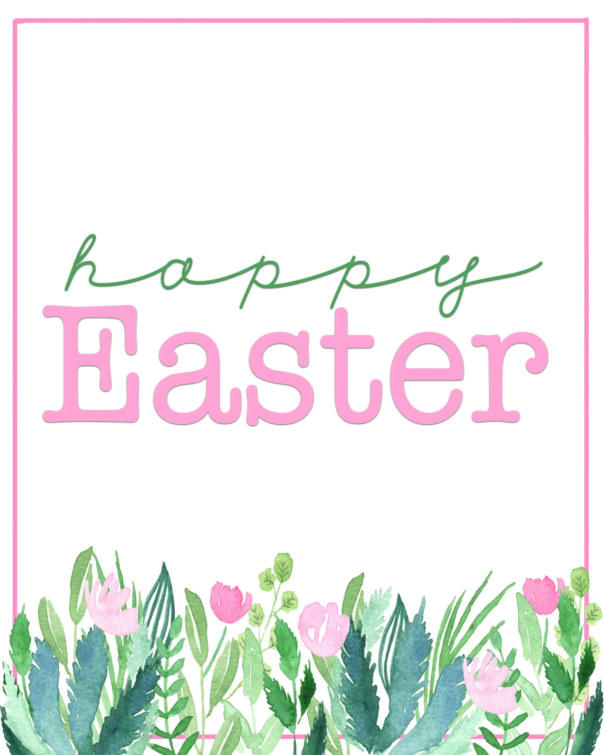 Happy Easter Printables Free Spring Printables Pink Peppermint Design