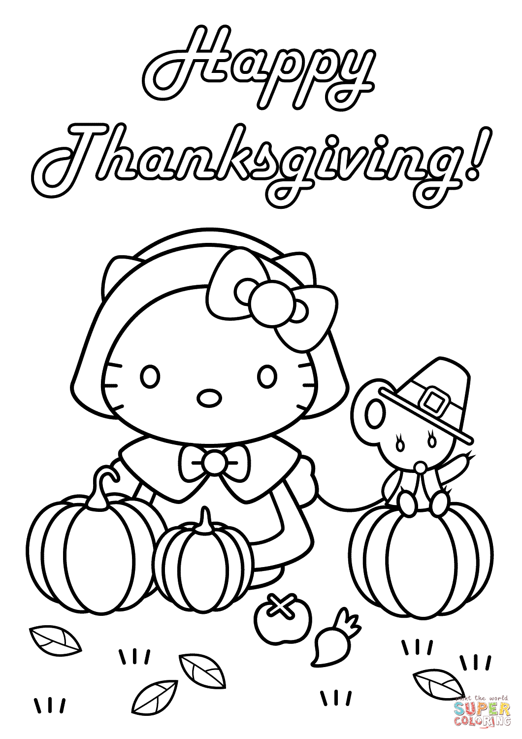 Hello Kitty 60 Free Printable Coloring Pages