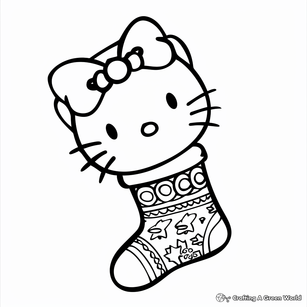 Hello Kitty Christmas Coloring Pages Free Printable 