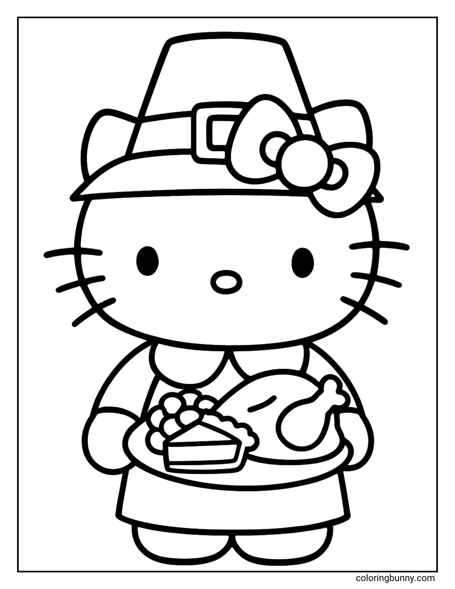Hello Kitty Thanksgiving Coloring Pages 22 Free Printable PDFs 