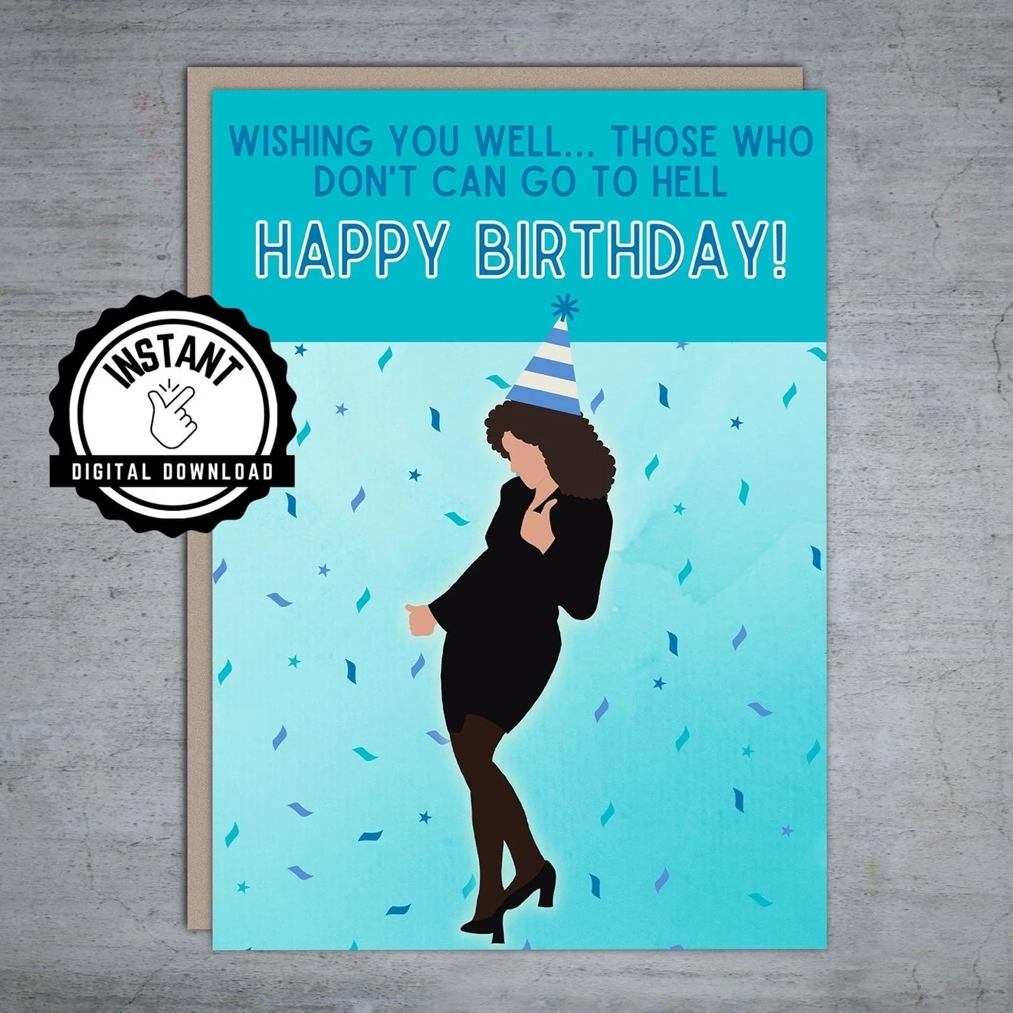 Here s To Those Who Wish Us Well Happy Birthday Printable Card LJChicBoutique
