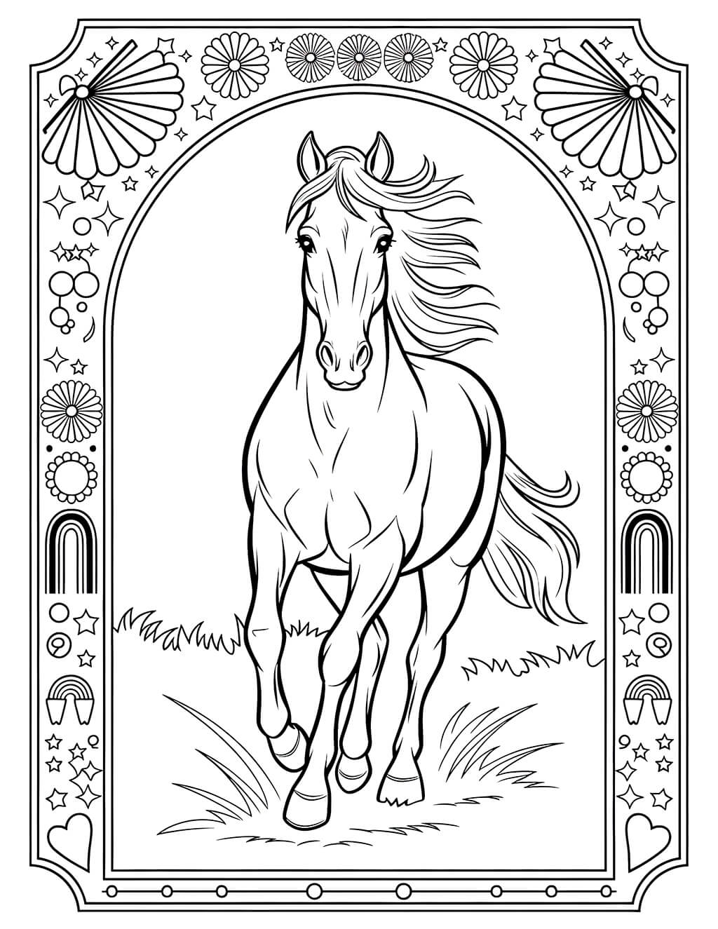 Horse Coloring Pages Printable 40 Designs PDF Download