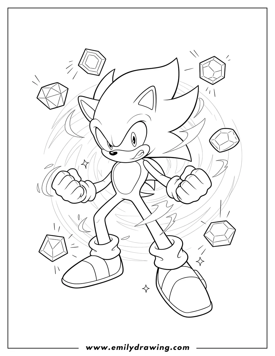 Hyper Sonic Coloring Pages Emily Drawing