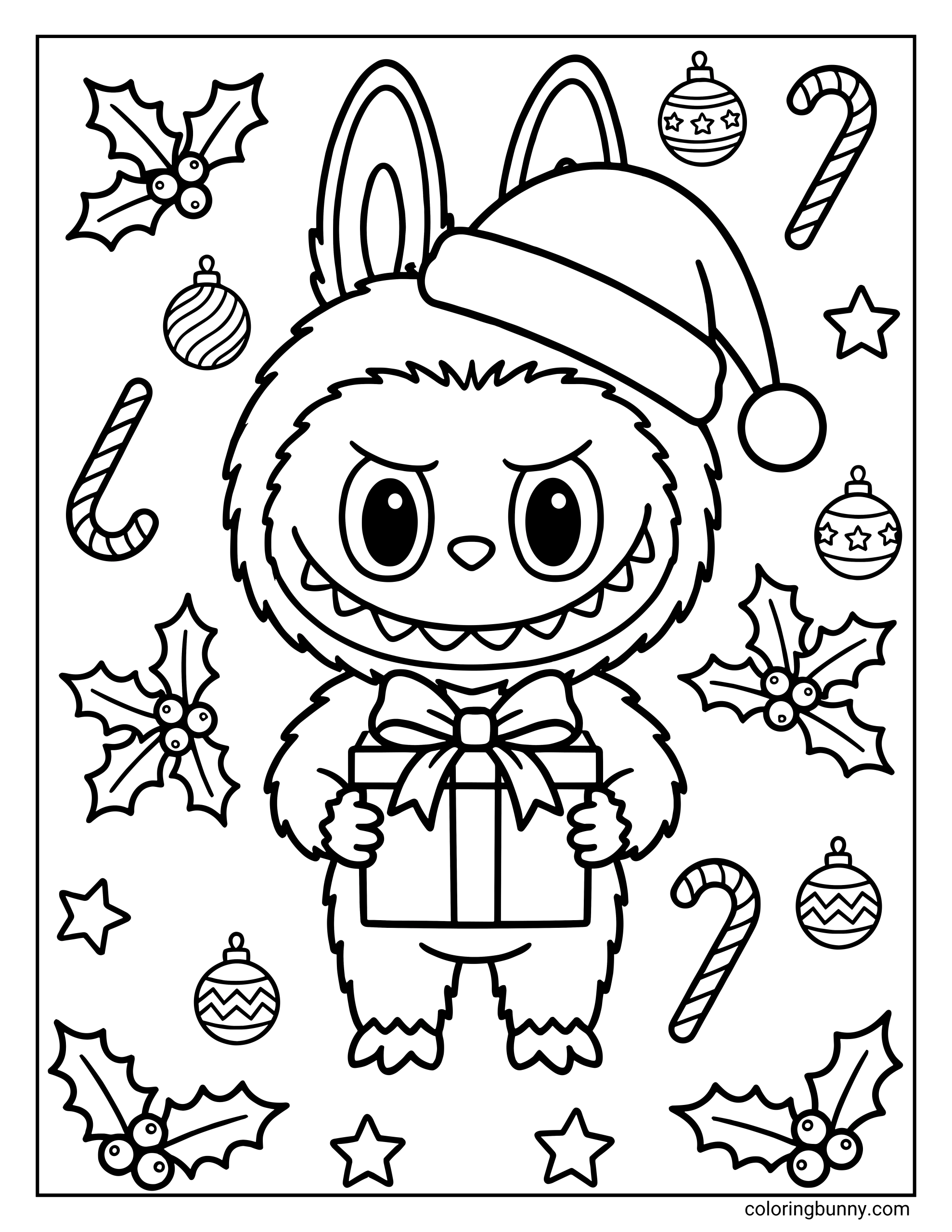 Labubu Christmas Coloring Pages 20 Free Printable PDFs 