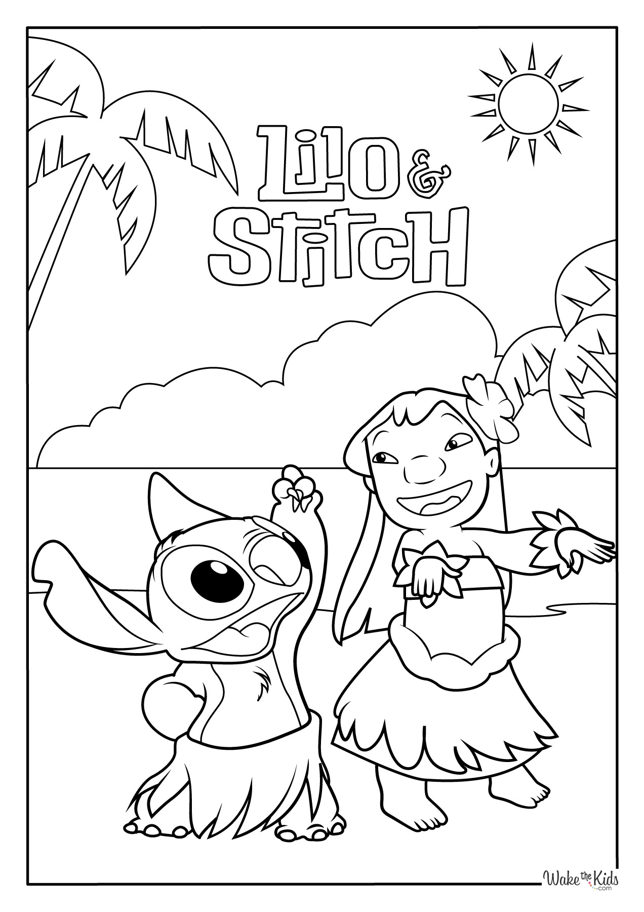 Lilo And Stitch Coloring Pages Free Printable PDFs WakeTheKids