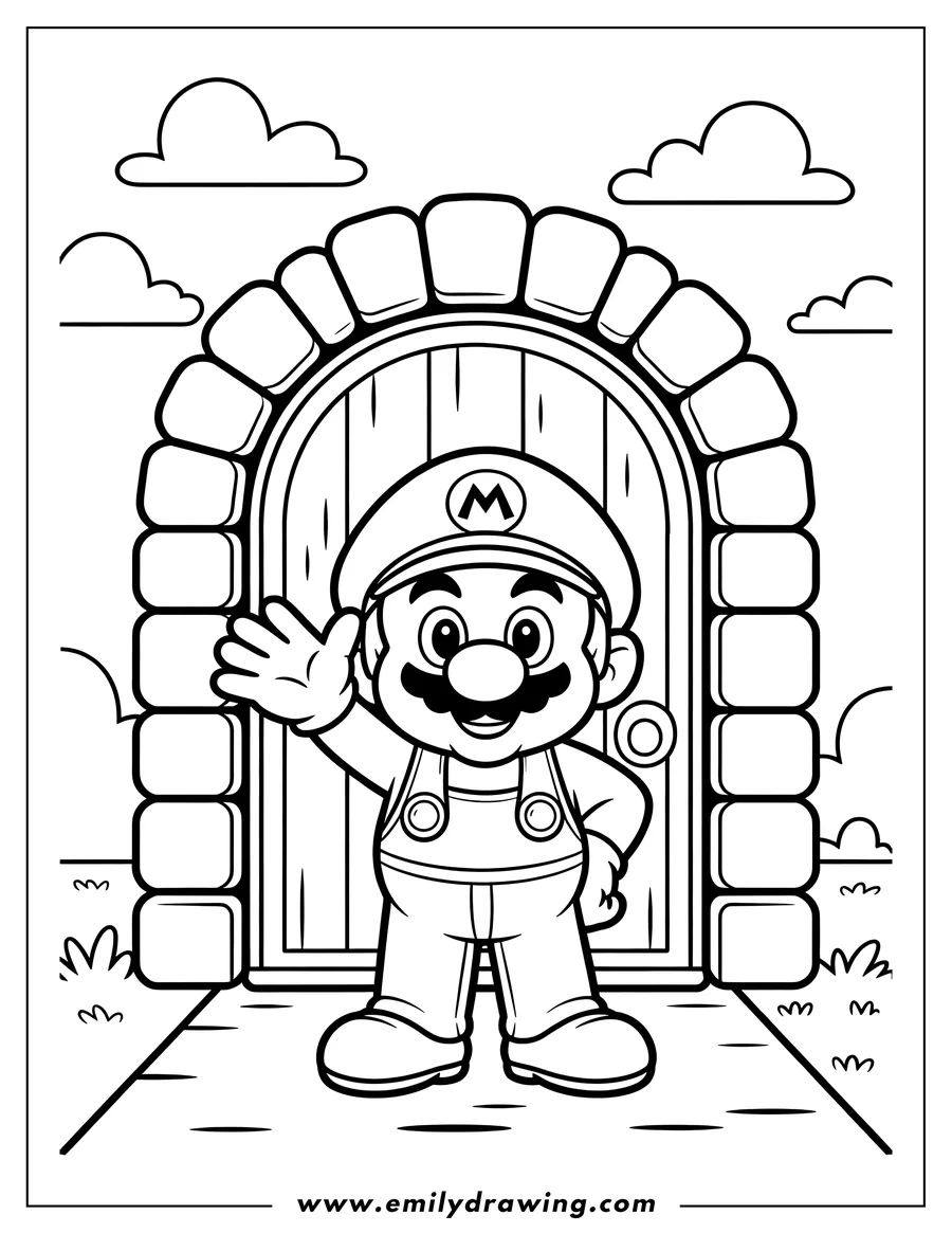 Mario And Luigi Coloring Page Emily Drawing