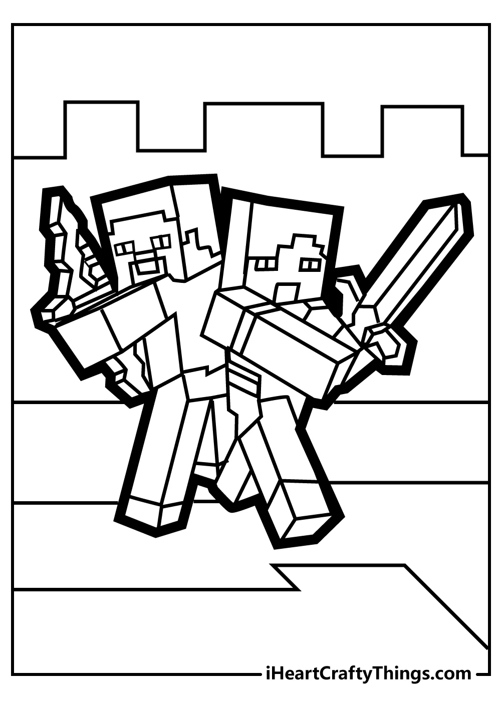 Minecraft Coloring Book 55 Pages I Heart Crafty Things