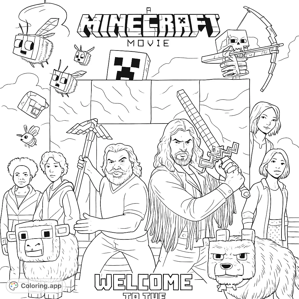 Minecraft Heroes And Creatures Adventure Coloring app