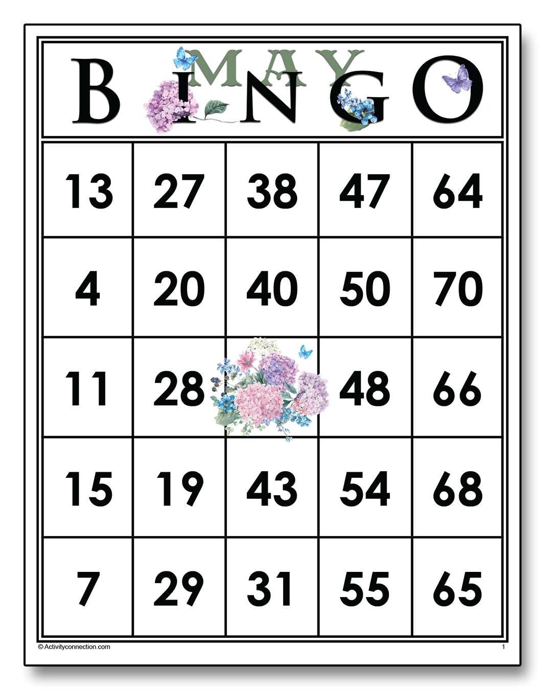 Month Of May Bingo Cards Printable Activity Connection Month Of May Bingo Cards Printable Activity Connection