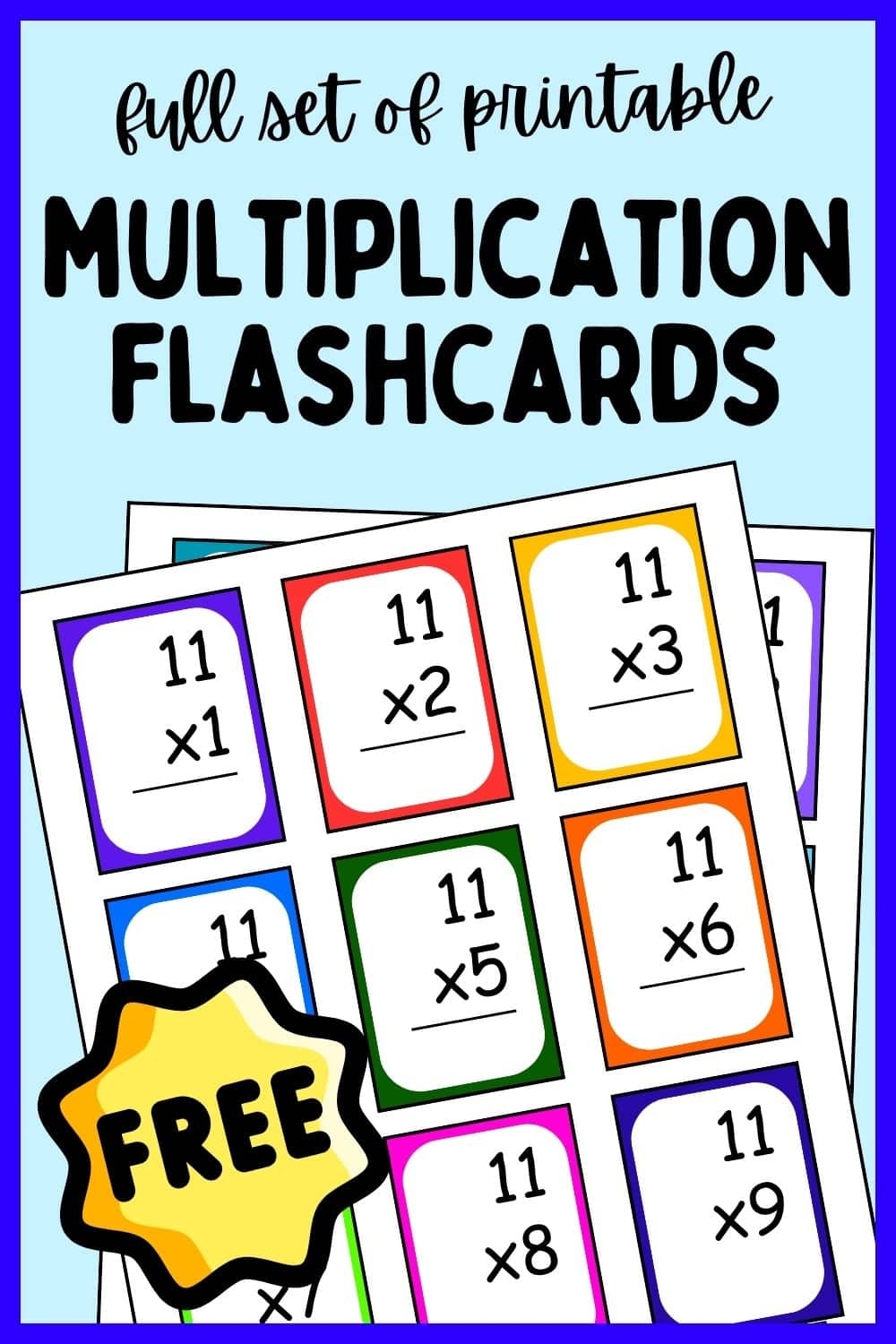Multiplication Flashcards Free Printables 48 Pages Teach Prints