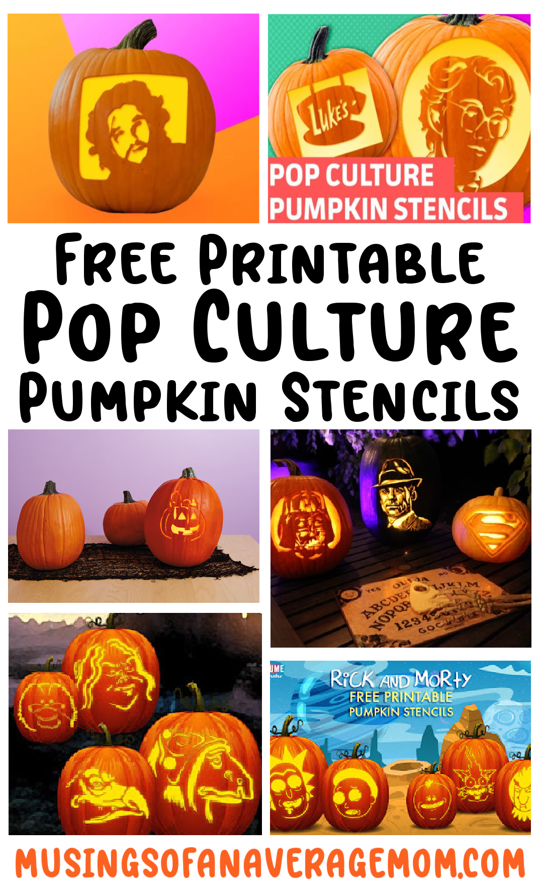 Musings Of An Average Mom Free Pop Culture Pumpkin Carving Stencils