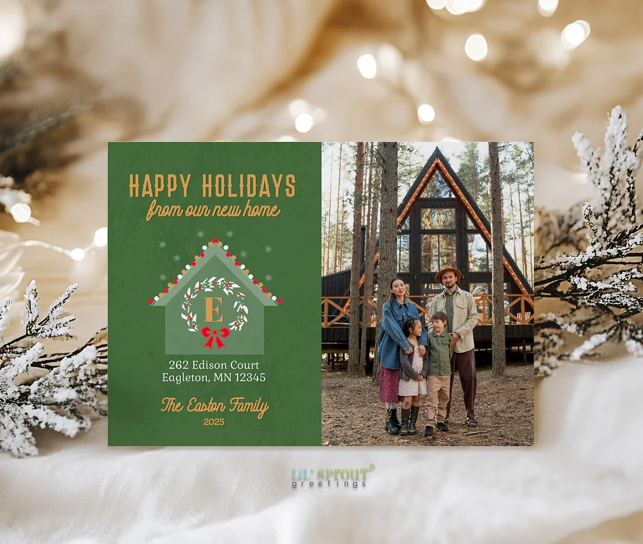 New Home Printable Christmas Card Lil Sprout Greetings