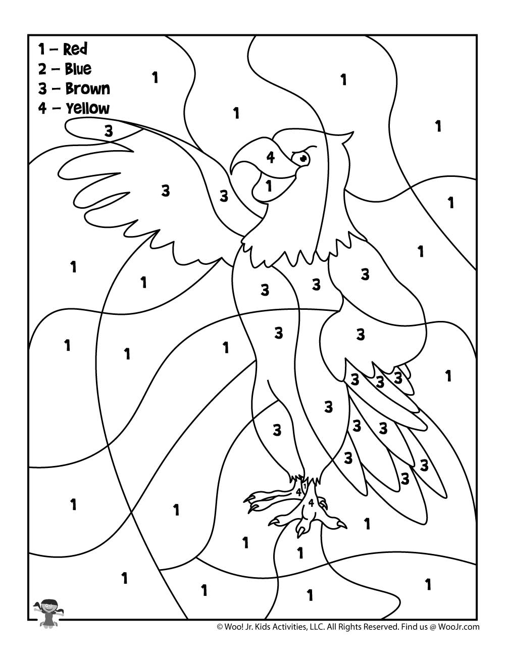 Patriotic Color By Number Pages Woo Jr Kids Activities Children s Publishing