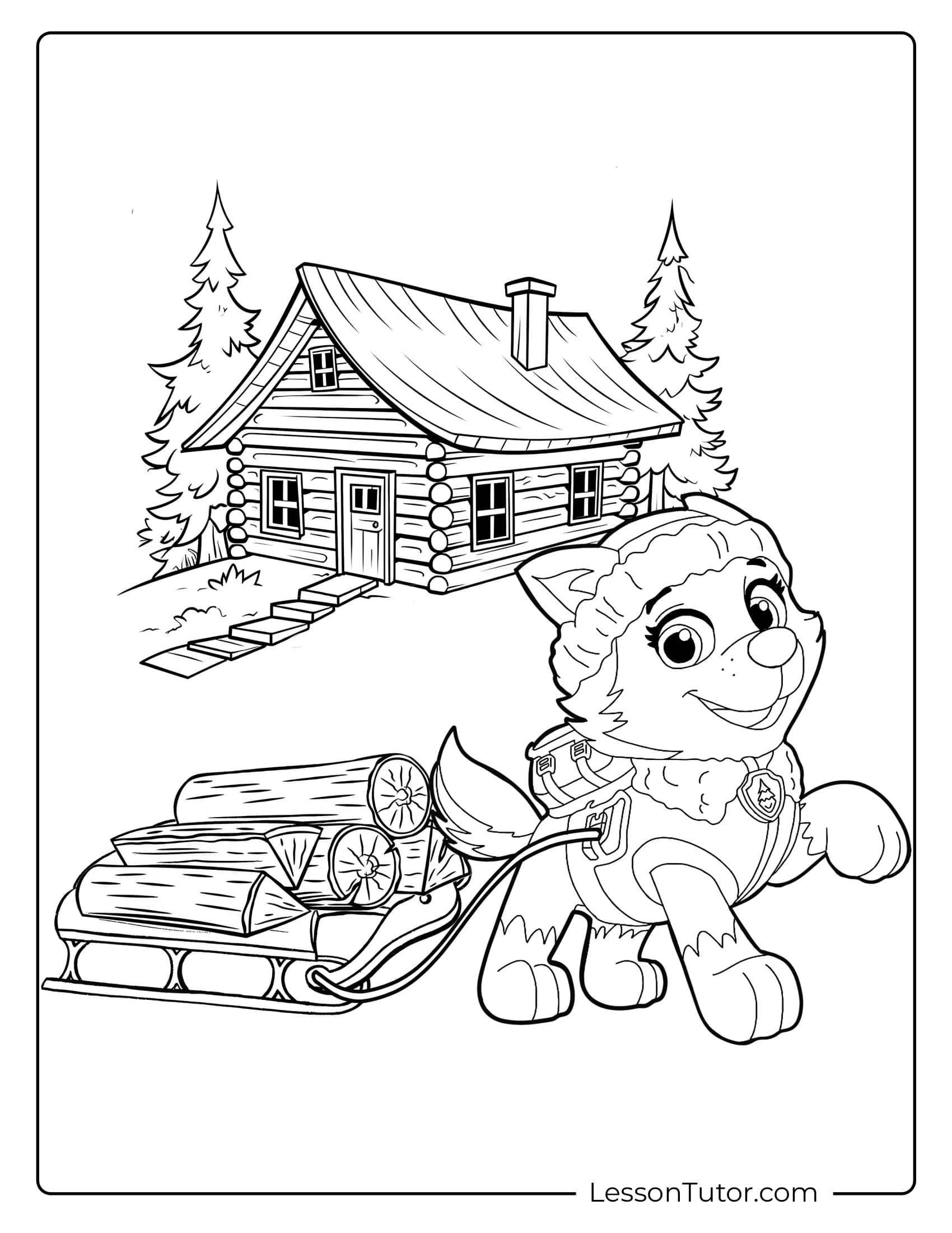 Paw Patrol Everest Coloring Pages Lesson Tutor