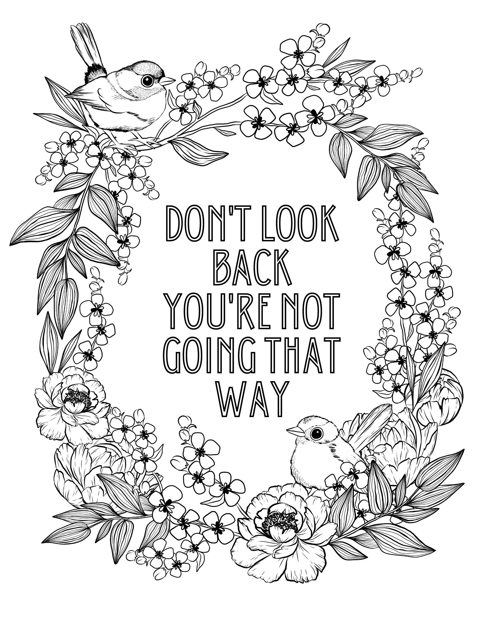 Printable Adult Coloring Pages Quotes Creativitycolor