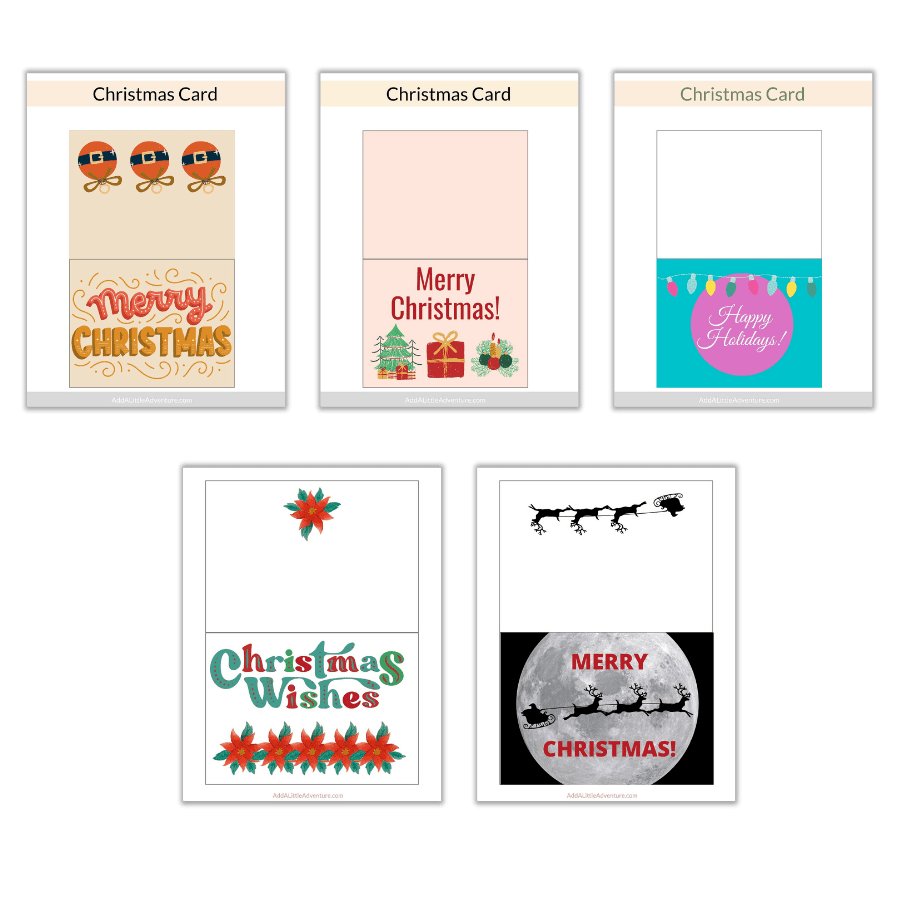 Printable Christmas Cards Add A Little Adventure