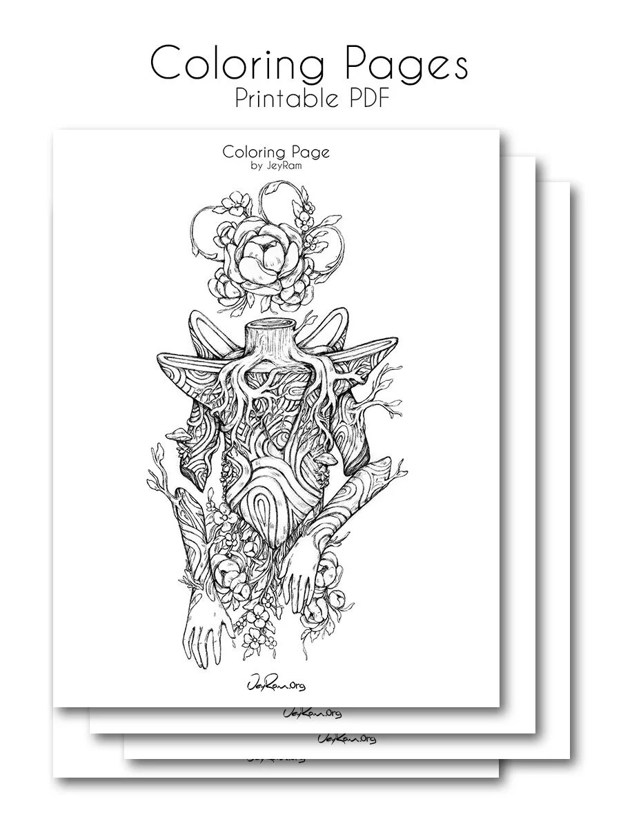 Printable Coloring Pages PDF JeyRam Drawing Tutorials