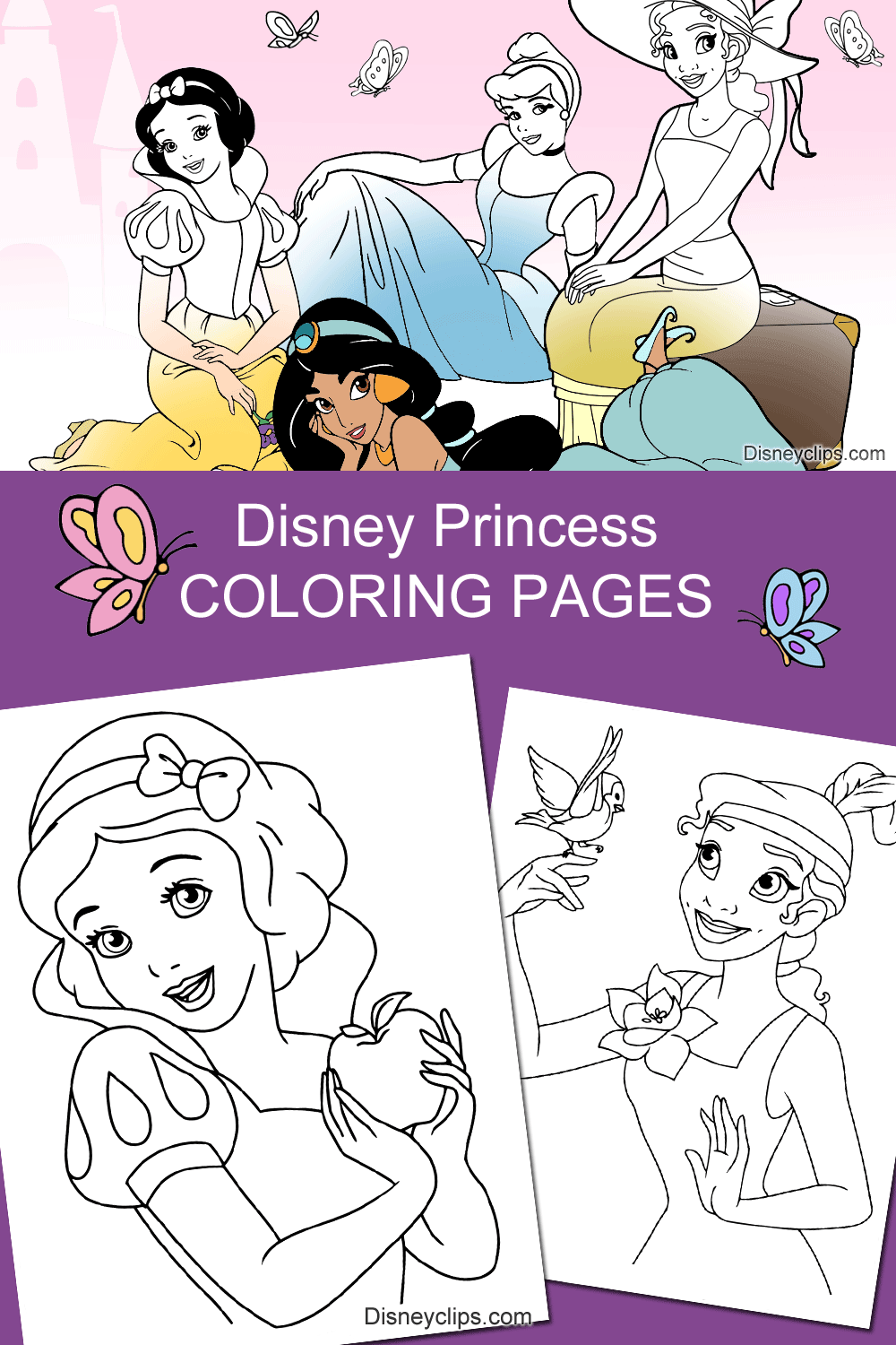 Printable Disney Princess Coloring Pages Disneyclips