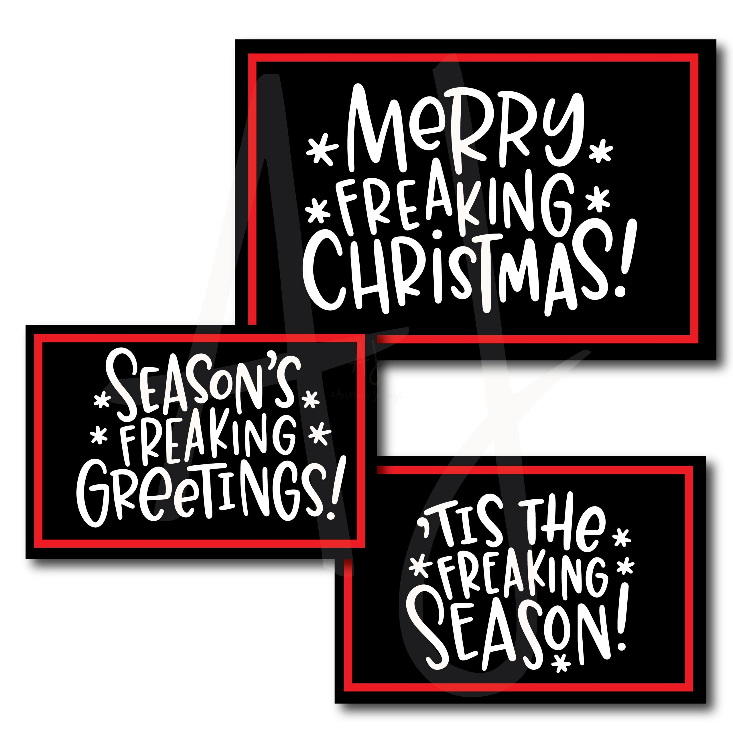 Printable Funny Christmas Cards Aesthetic Journeys Designs