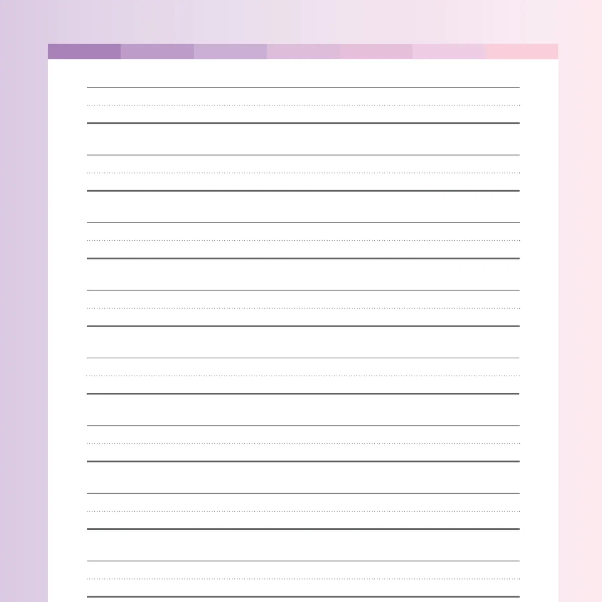 Printable Handwriting Practice Paper For Kids Instant Download PDF A4 And US Letter Plan Print Land