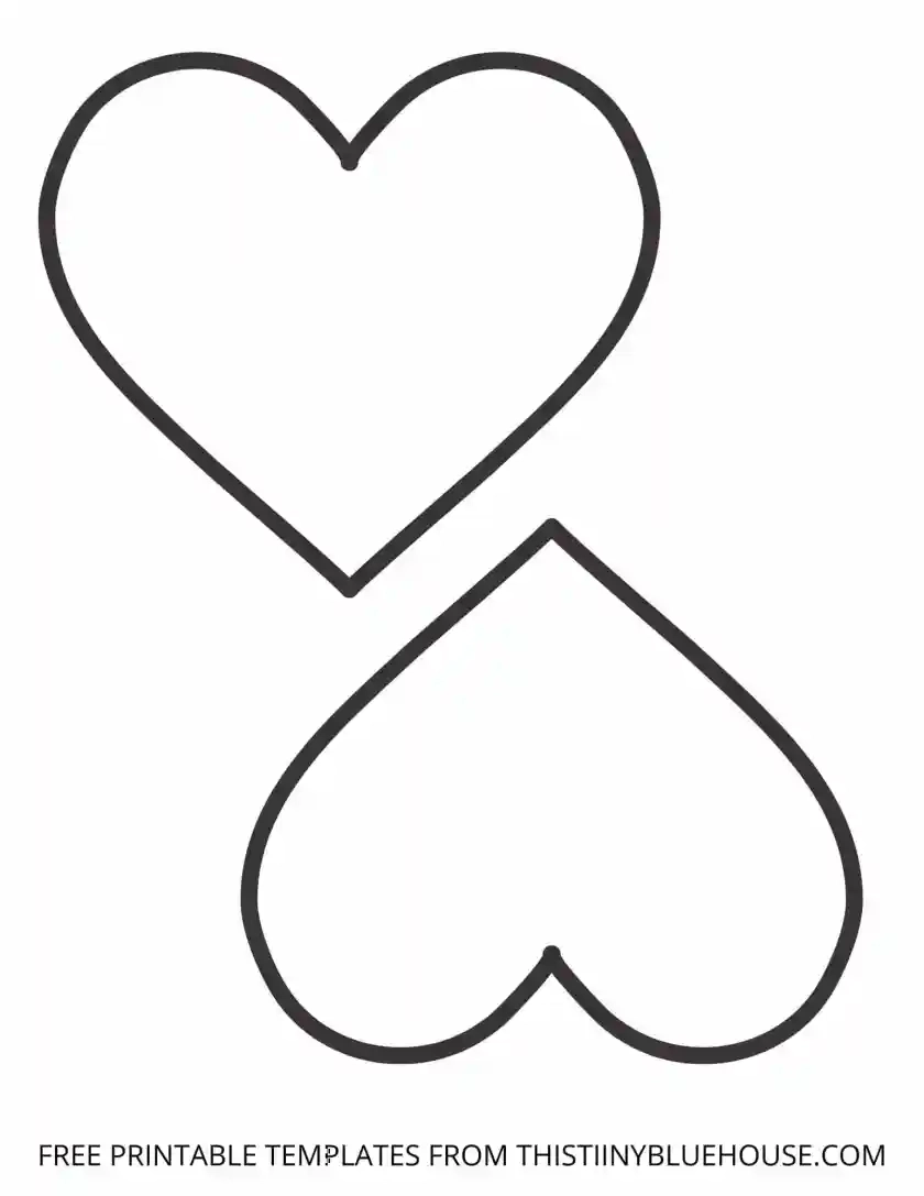 Printable Heart Template small Medium Large This Tiny Blue House