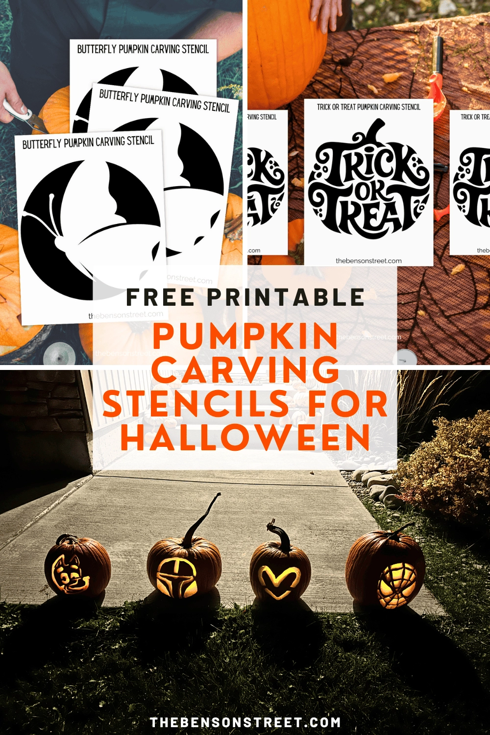 Printable Pumpkin Carving Stencils The Benson Street Printable Pumpkin Carving Stencils The Benson Street