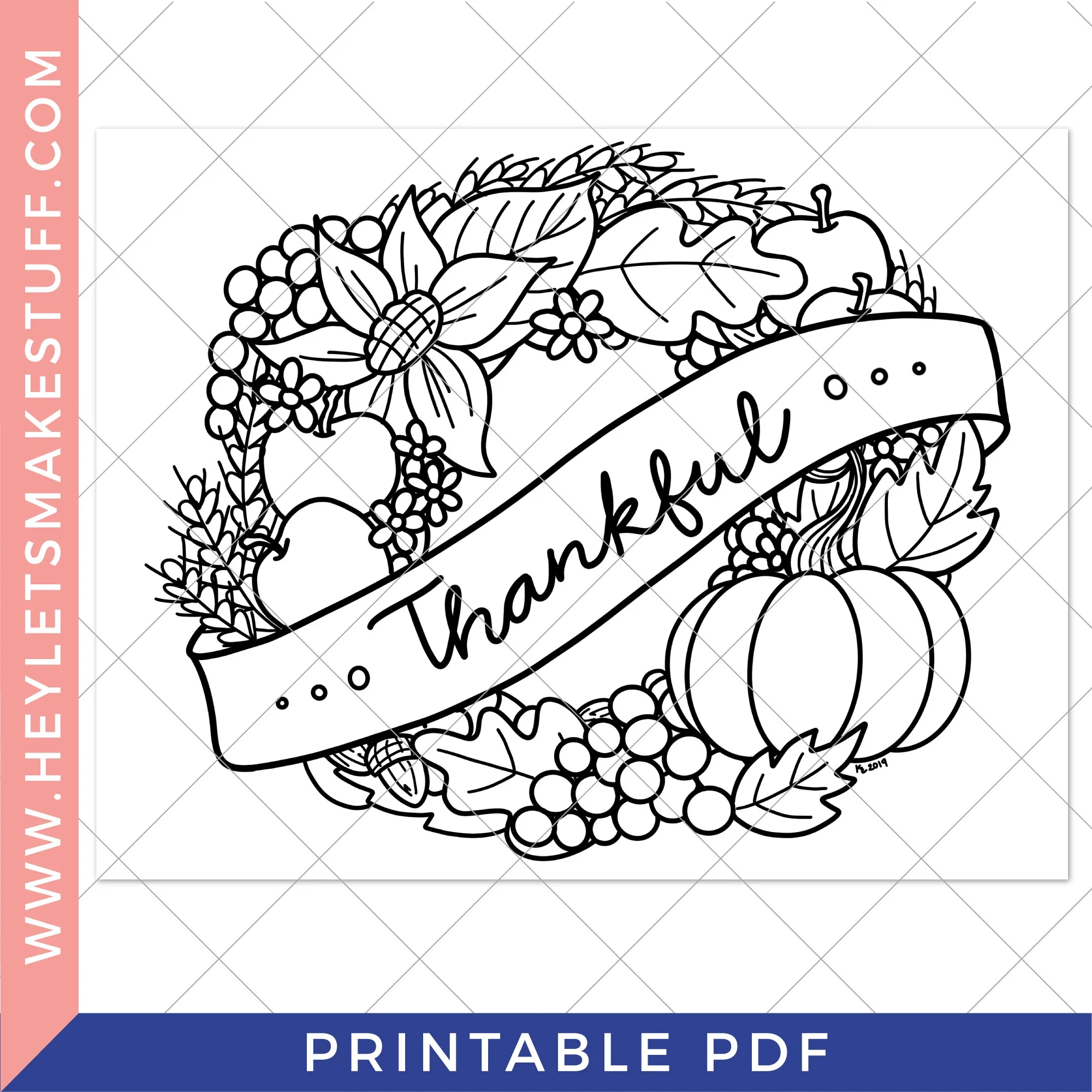 Printable Thanksgiving Coloring Page Hey Let s Make Stuff