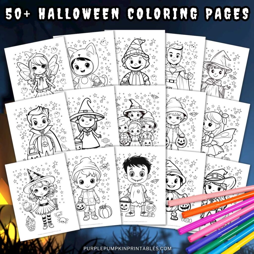 Printable Trick Or Treat Coloring Book Pages For Halloween Printable Trick Or Treat Coloring Book Pages For Halloween