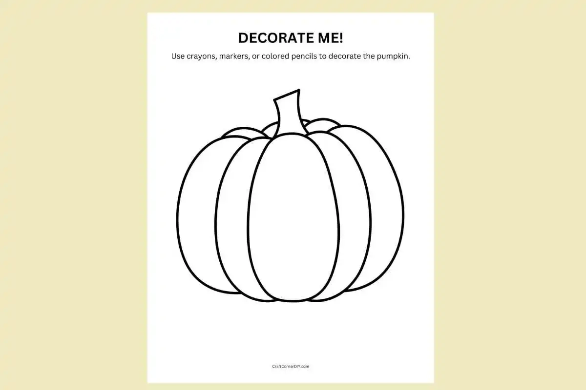 Pumpkin Craft For Kids Decorate The Pumpkin Craft Corner DIY