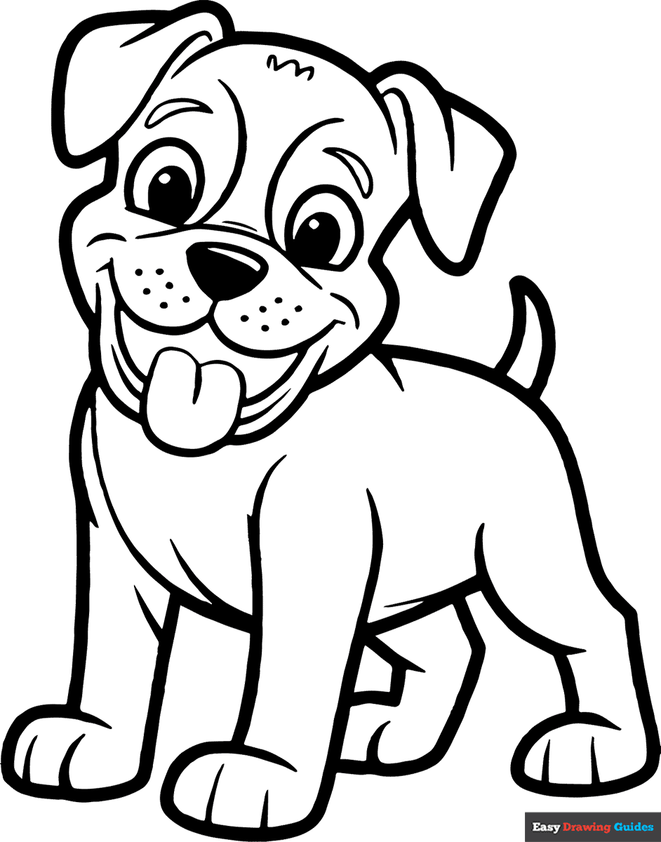 Puppies Coloring Pages For Kids 19 Printable Sheets