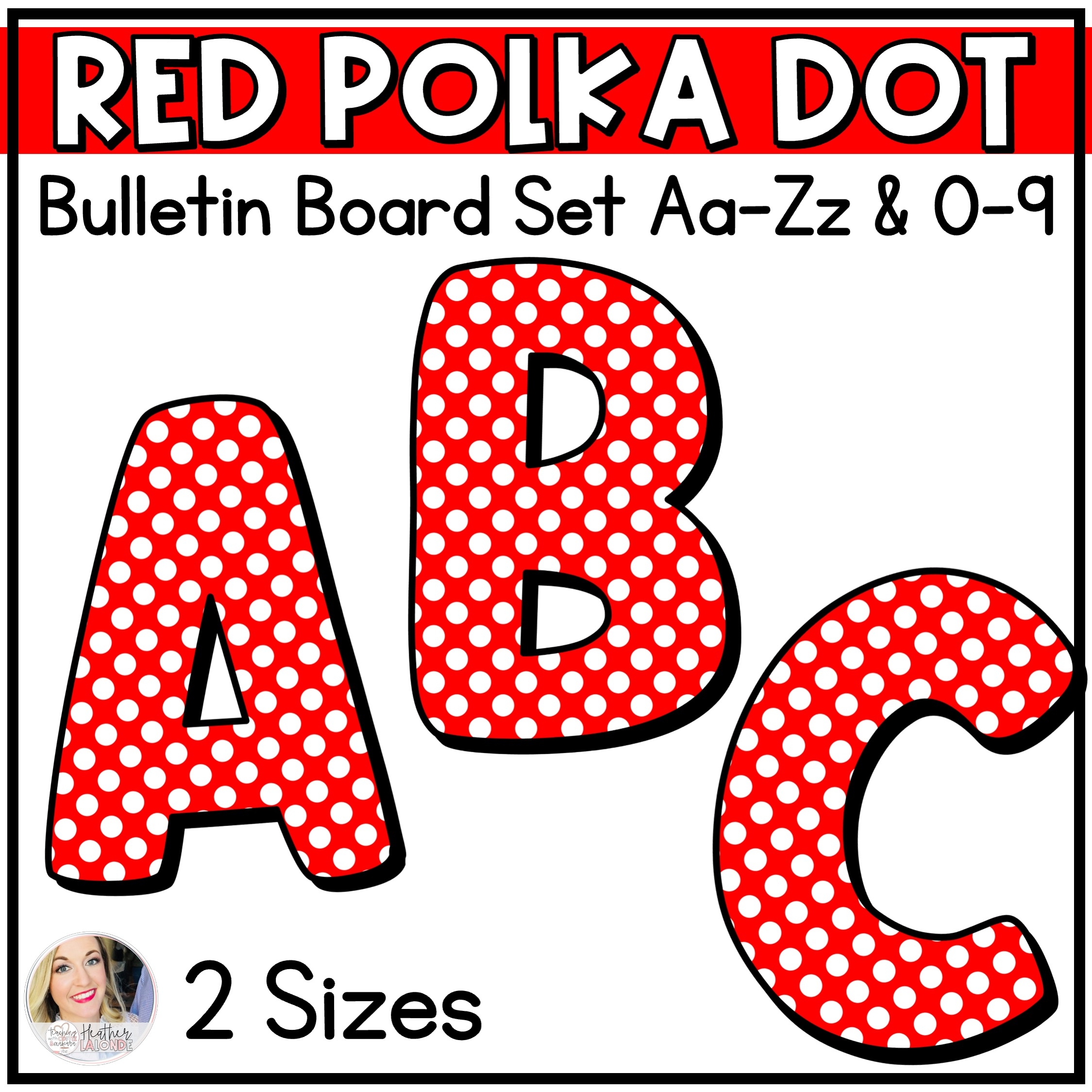 Red Polka Dot Printable Bulletin Board Letters Made By Teachers Red Polka Dot Printable Bulletin Board Letters Made By Teachers